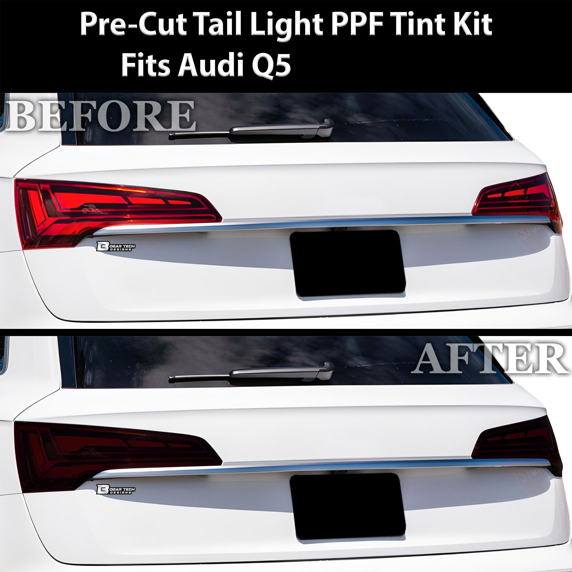 Full Headlight Taillight Precut Smoked PPF Tint Kit Overlay Film Fits Audi Q5 2021-2025