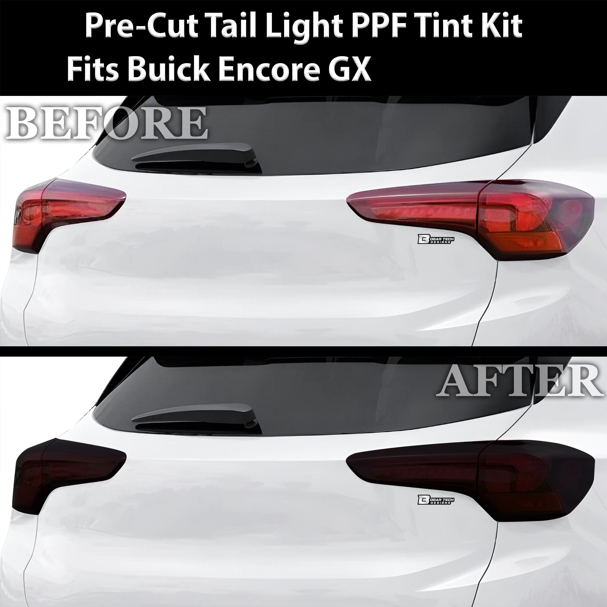Full Headlight Taillight Precut Smoked PPF Tint Kit Film Overlay Fits Buick Encore GX 2020-2023