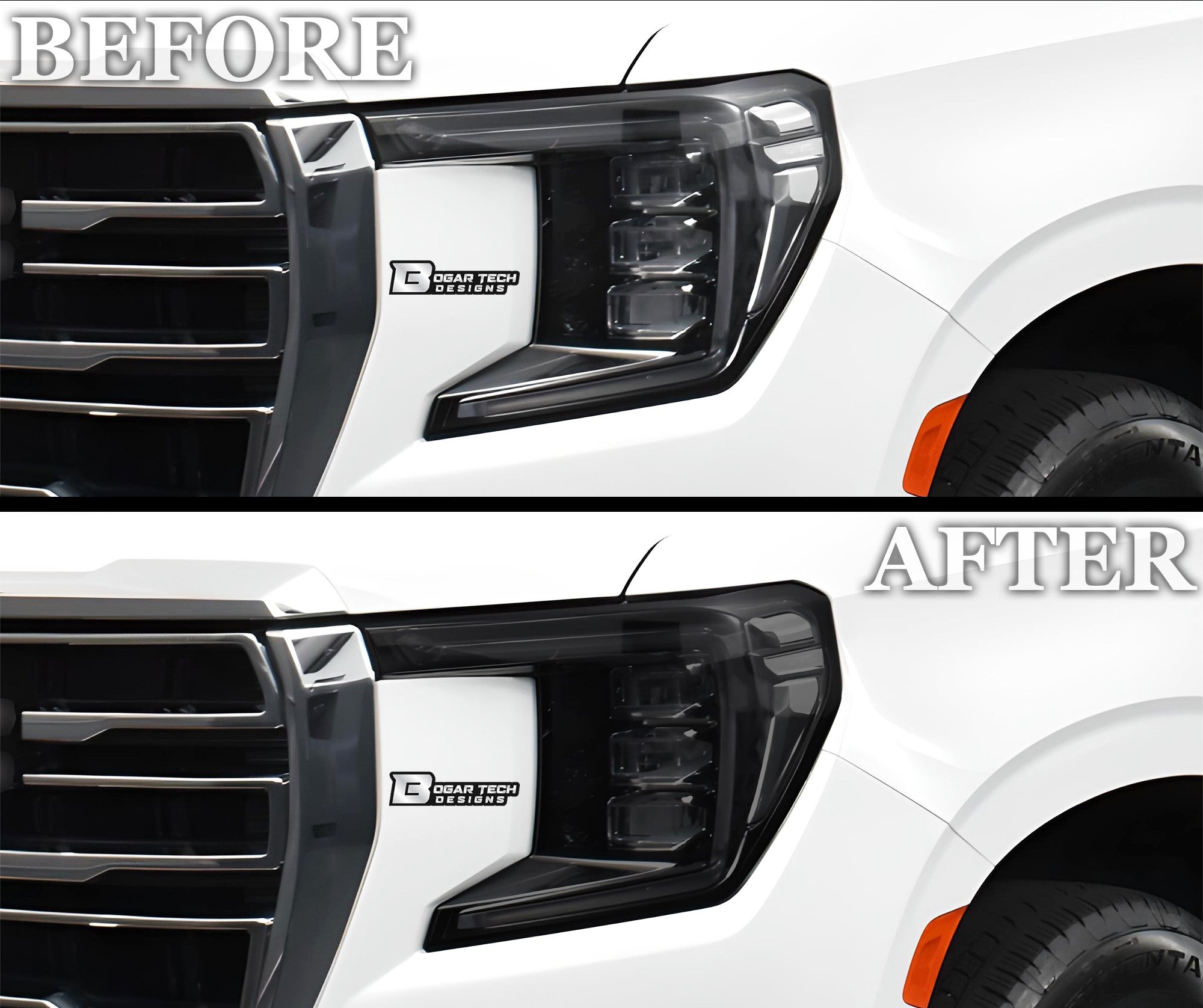 Full Headlight Taillight Precut Smoked PPF Tint Kit Overlay Film Fits GMC Yukon 2021-2024