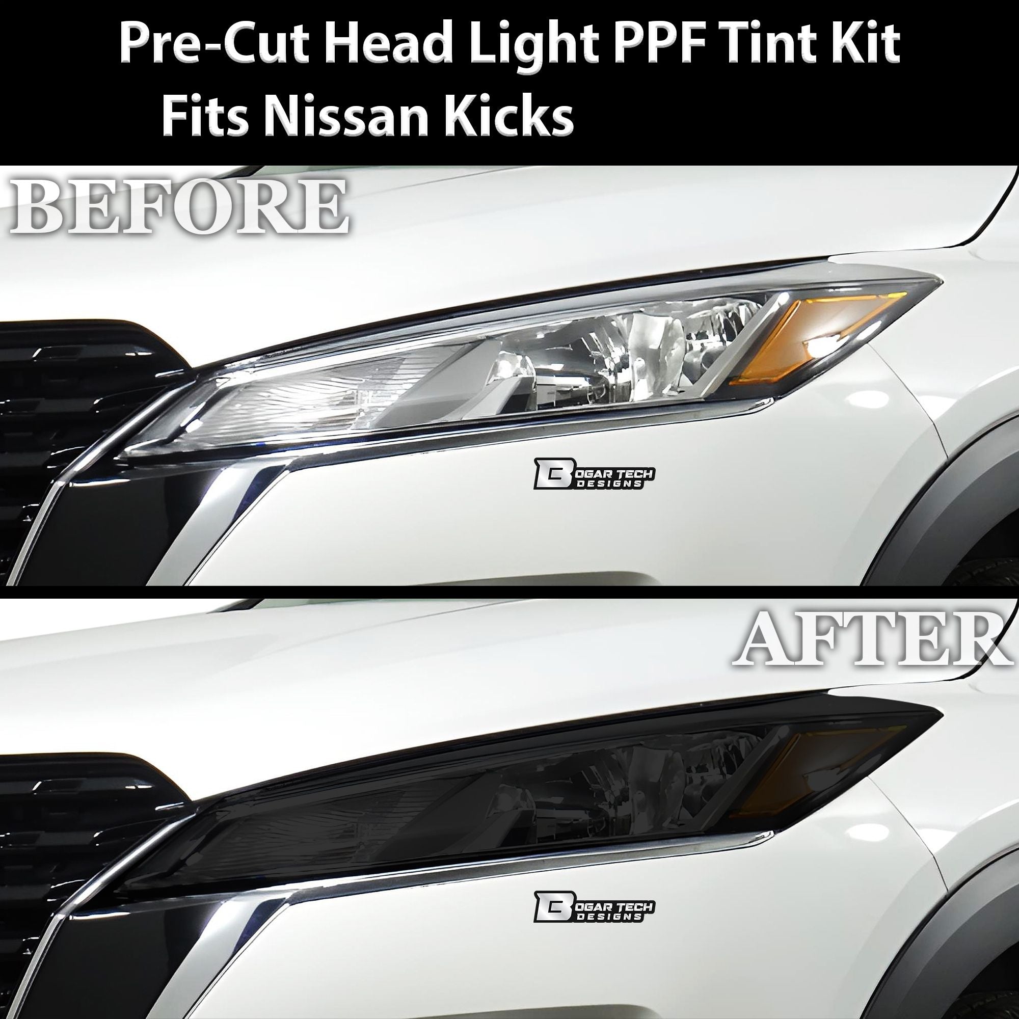 Full Headlight Taillight Precut Smoked PPF Tint Kit Film Overlay Film Fits Nissan Kicks 2021-2023