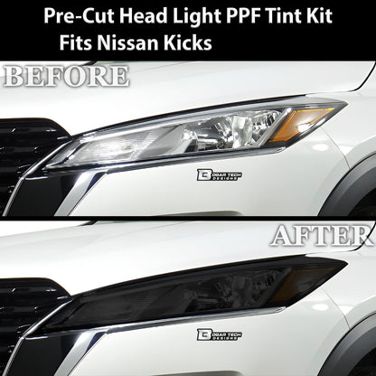 Full Headlight Taillight Precut Smoked PPF Tint Kit Film Overlay Film Fits Nissan Kicks 2021-2023