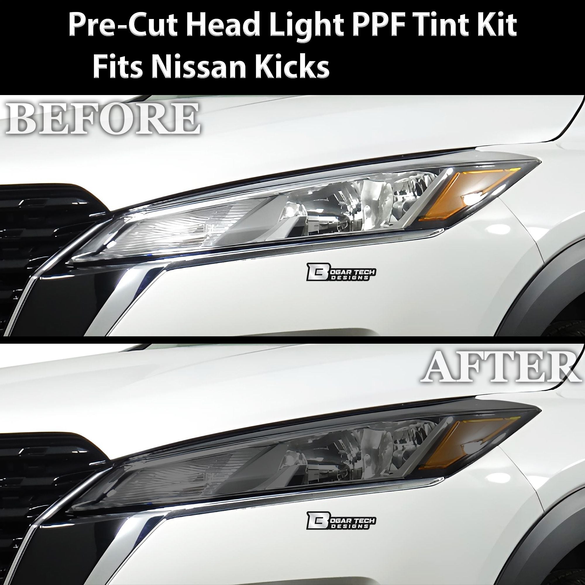 Full Headlight Taillight Precut Smoked PPF Tint Kit Film Overlay Film Fits Nissan Kicks 2021-2023