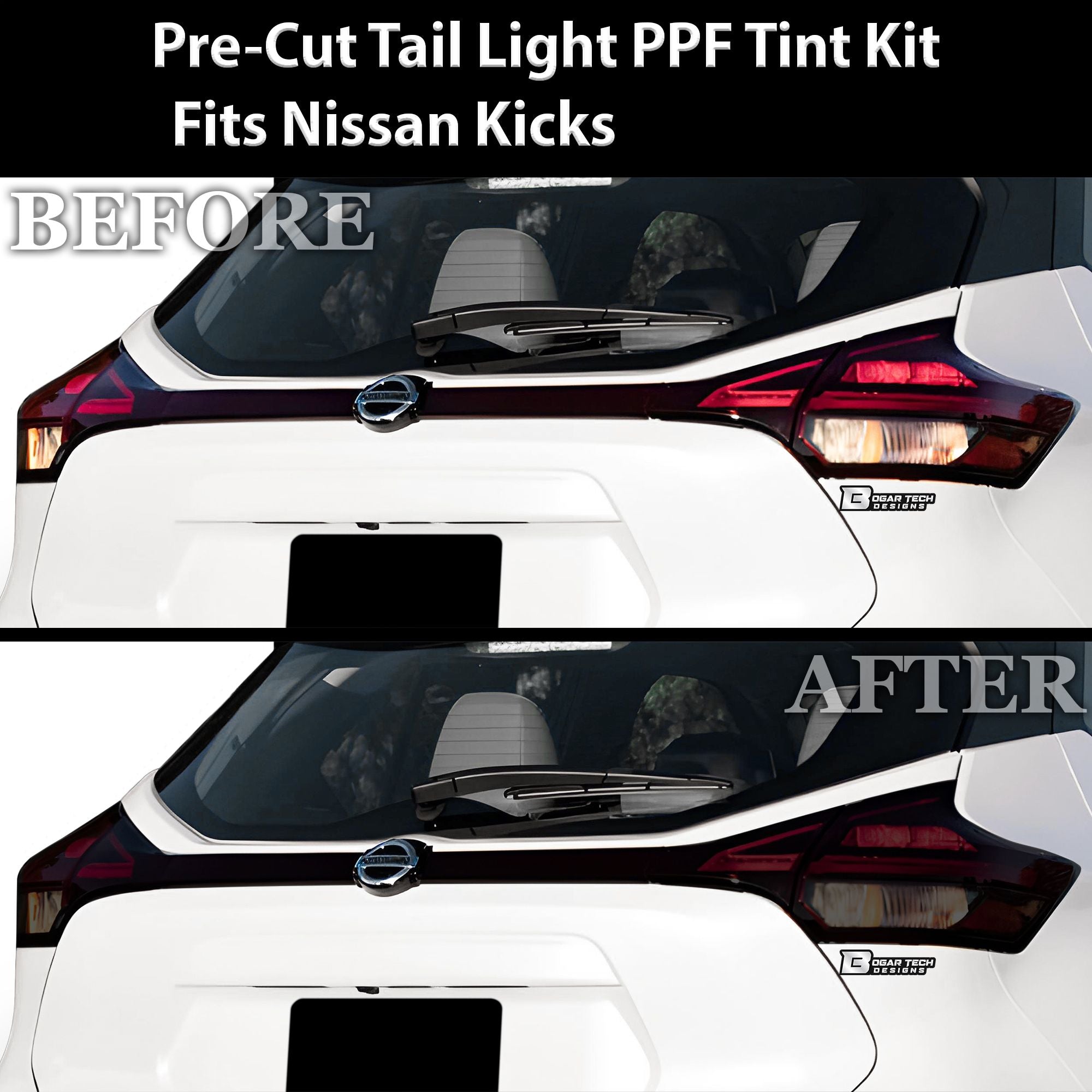 Full Headlight Taillight Precut Smoked PPF Tint Kit Film Overlay Film Fits Nissan Kicks 2021-2023