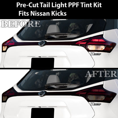Full Headlight Taillight Precut Smoked PPF Tint Kit Film Overlay Film Fits Nissan Kicks 2021-2023