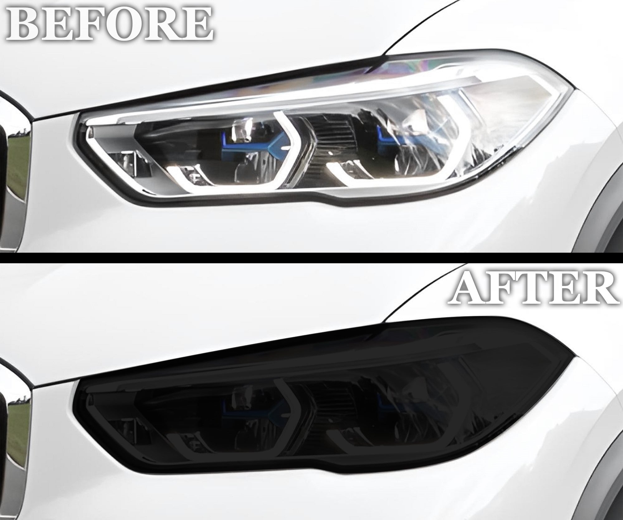 Full Headlight Taillight Precut Smoked PPF Tint Kit Film Overlay Fits BMW X3 2022-2024