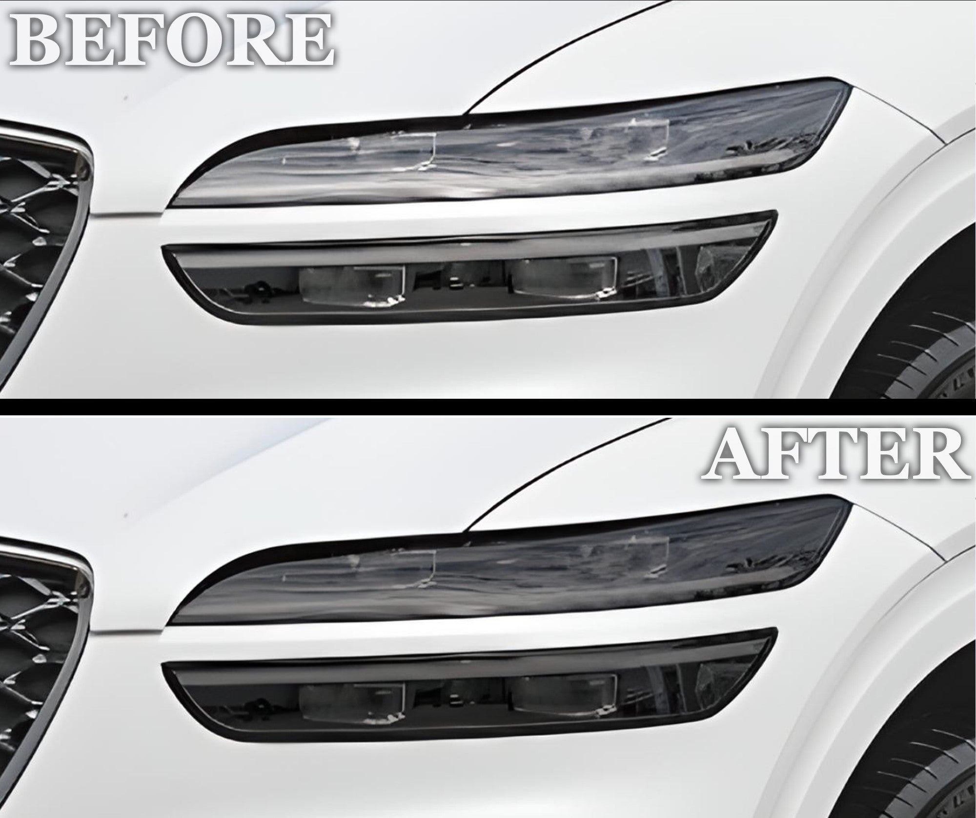 Full Headlight Taillight Precut Smoked PPF Tint Kit Film Overlay Fits Genesis GV70 2022-2025