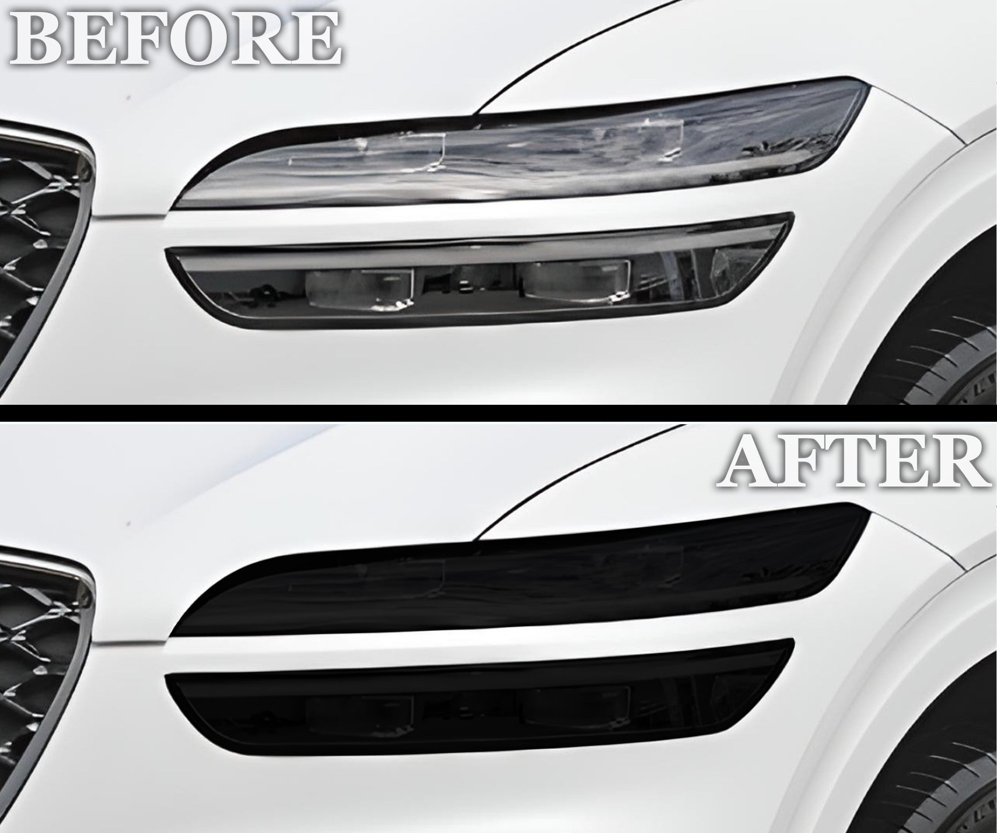 Full Headlight Taillight Precut Smoked PPF Tint Kit Film Overlay Fits Genesis GV70 2022-2025