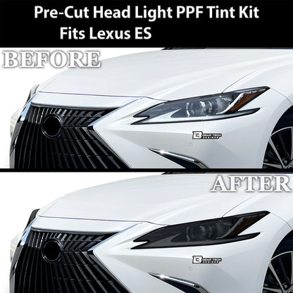 Full Headlight Taillight Precut Smoked PPF Tint Kit Film Overlay Fits Lexus ES 2019-2025