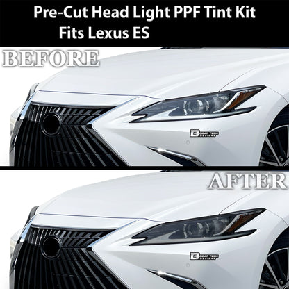 Full Headlight Taillight Precut Smoked PPF Tint Kit Film Overlay Fits Lexus ES 2019-2025