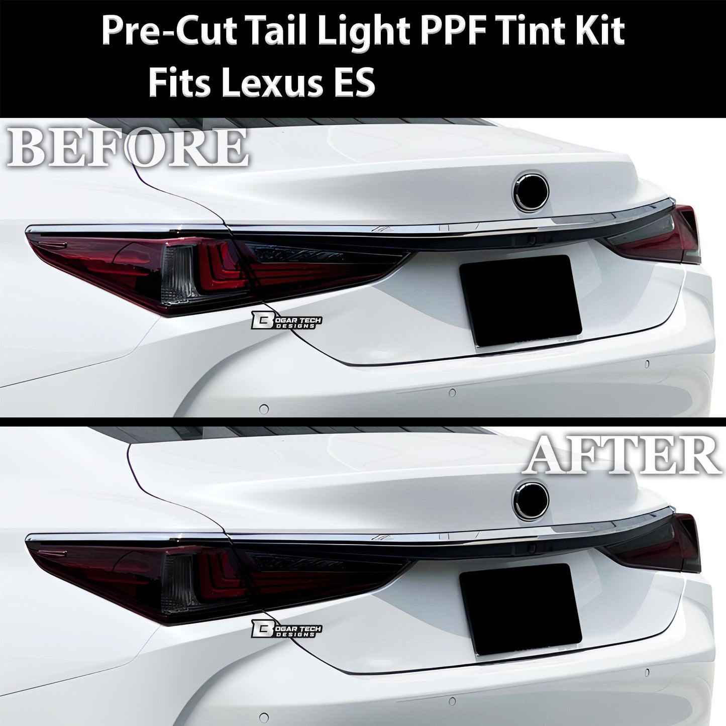 Full Headlight Taillight Precut Smoked PPF Tint Kit Film Overlay Fits Lexus ES 2019-2025