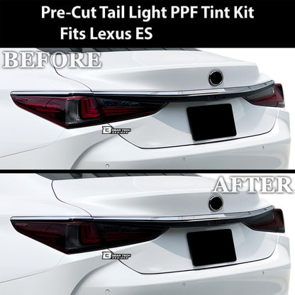 Full Headlight Taillight Precut Smoked PPF Tint Kit Film Overlay Fits Lexus ES 2019-2025
