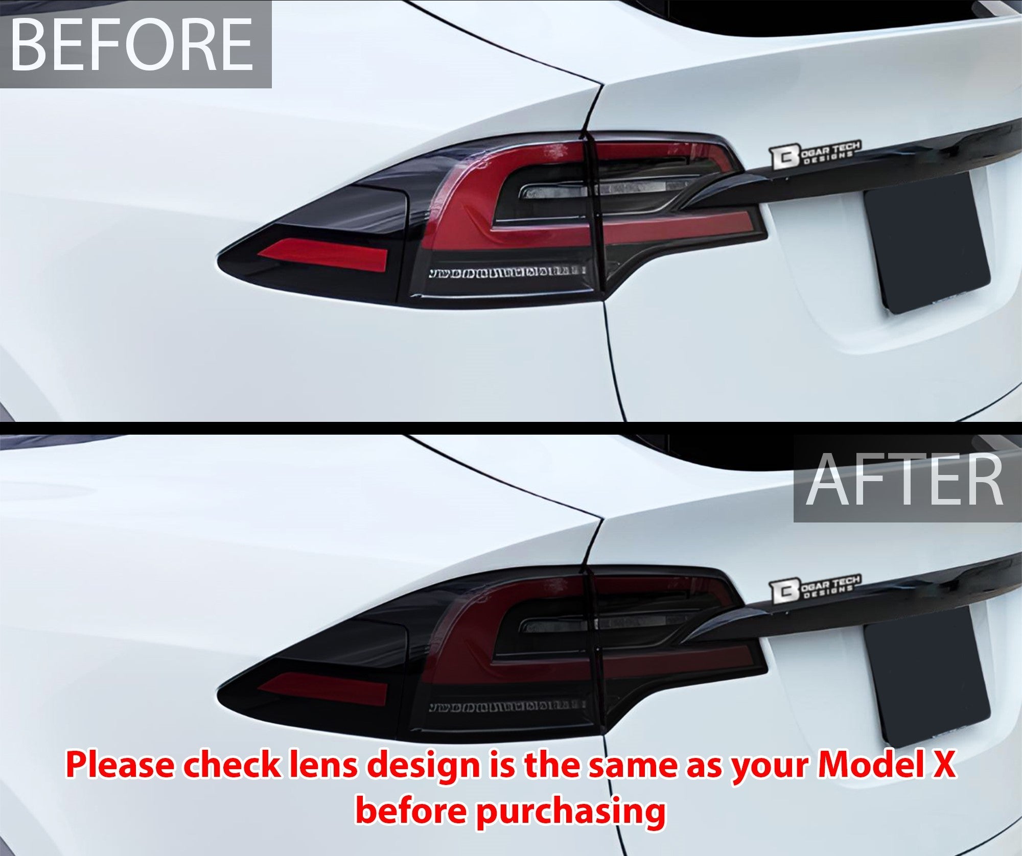 Full Headlight Taillight Precut Smoked PPF Tint Kit Film Overlay Fits Tesla Model X 2022-2025