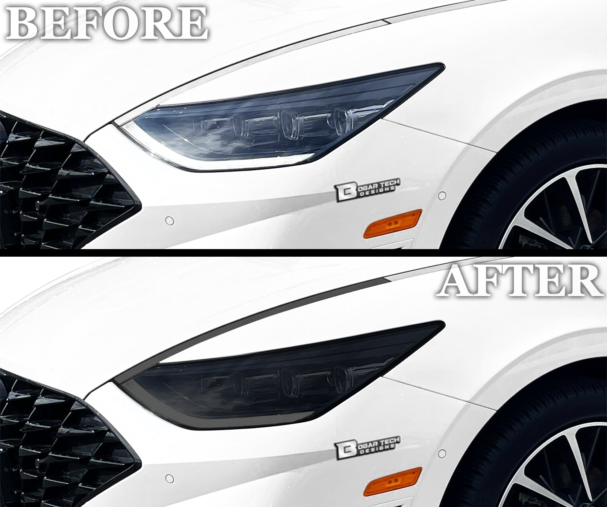 Full Headlight Taillight Precut Smoked PPF Tint Kit Film Overlay Fits Hyundai Sonata 2020-2023