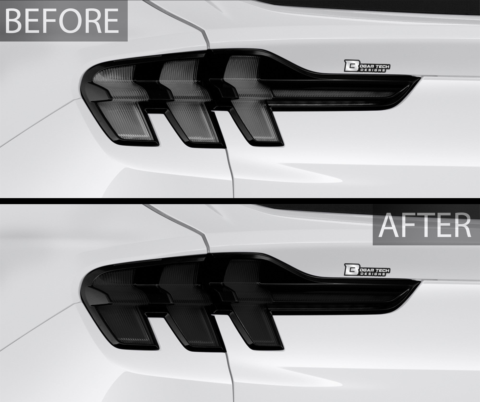 Full Headlight Taillight Precut Smoked PPF Tint Kit Film Overlay Fits Ford Mustang Mach-E 2021-2025