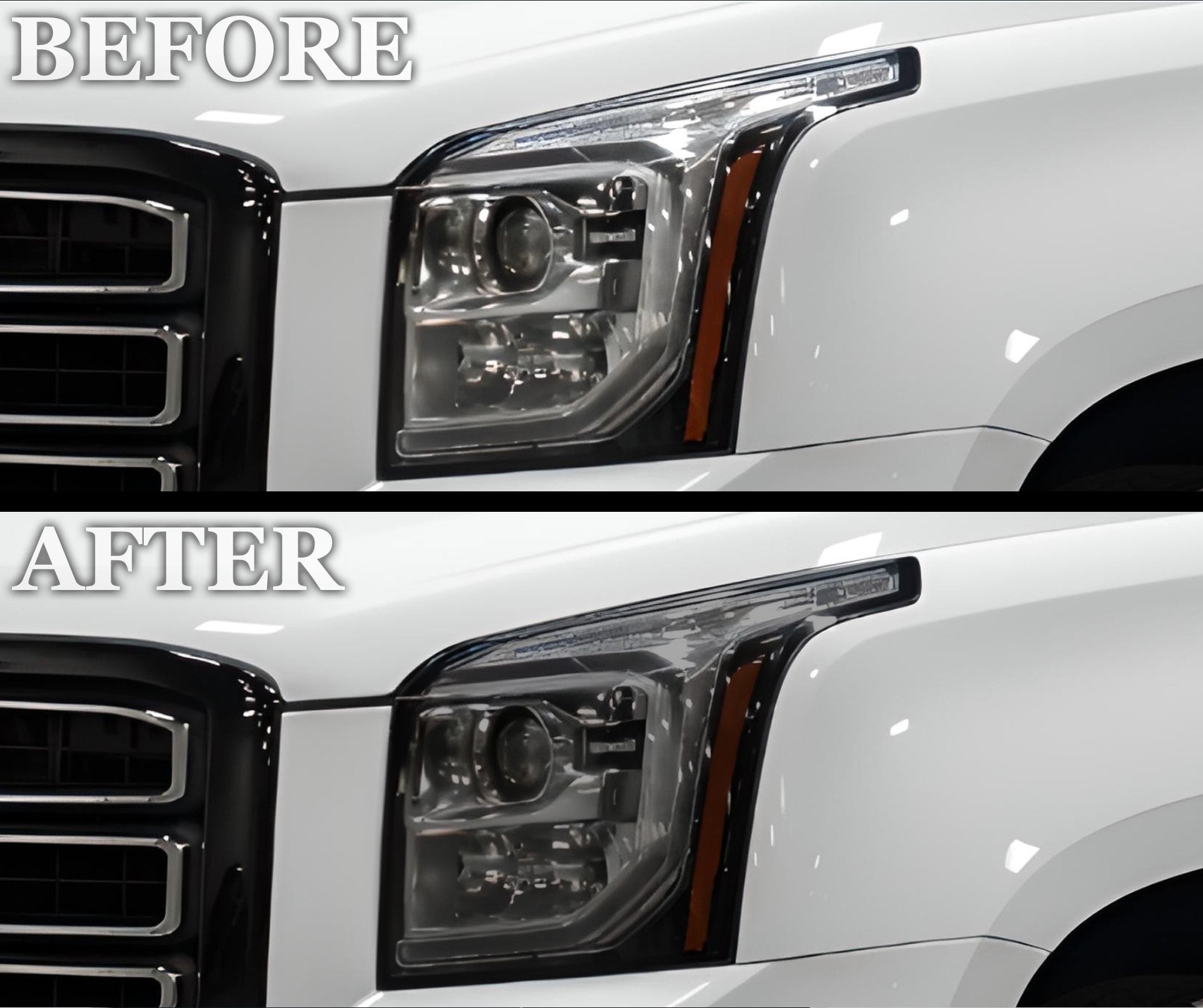 Full Headlight Taillight Precut Smoked PPF Tint Kit Film Overlay Fits GMC Yukon 2015-2020