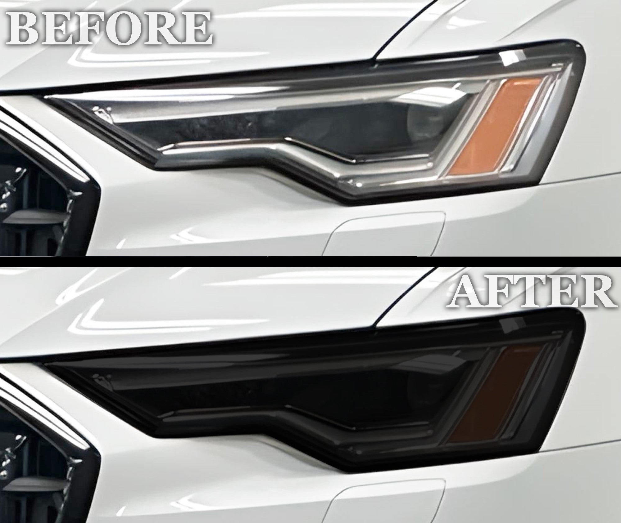 Full Headlight Taillight Precut Smoked PPF Tint Kit Film Overlay Fits Audi A6 S6 2019-2025