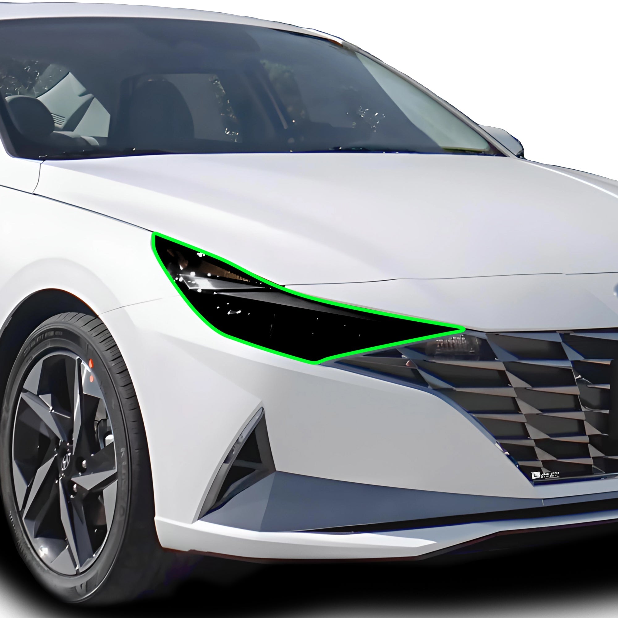 Full Headlight Taillight Precut Smoked PPF Tint Kit Film Overlay Fits Hyundai Elantra 2021-2025