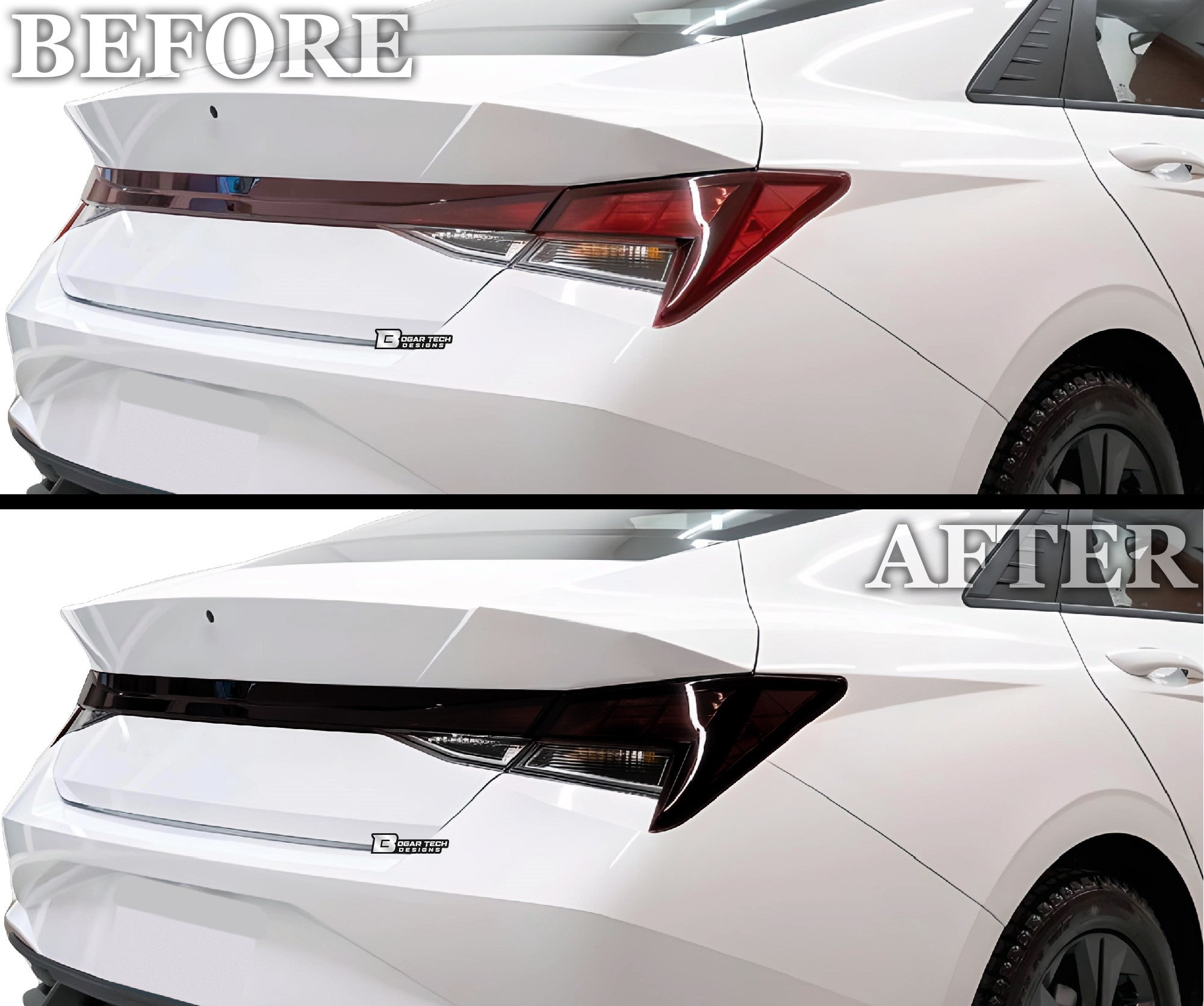 Full Headlight Taillight Precut Smoked PPF Tint Kit Film Overlay Fits Hyundai Elantra 2021-2025