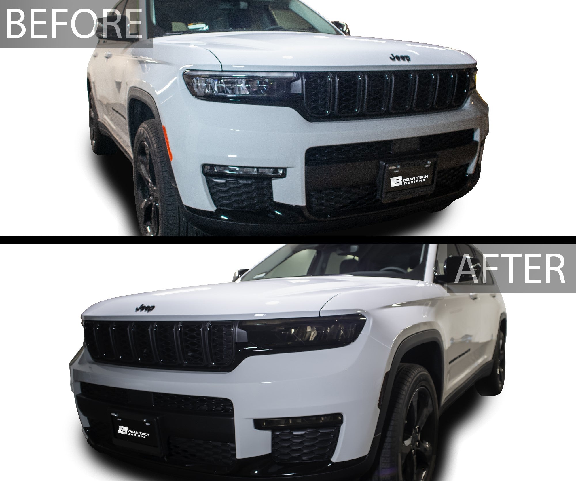 Headlight Taillight Precut Smoked PPF Tint Kit Film Overlay Fits Jeep Grand Cherokee L 2021-2025