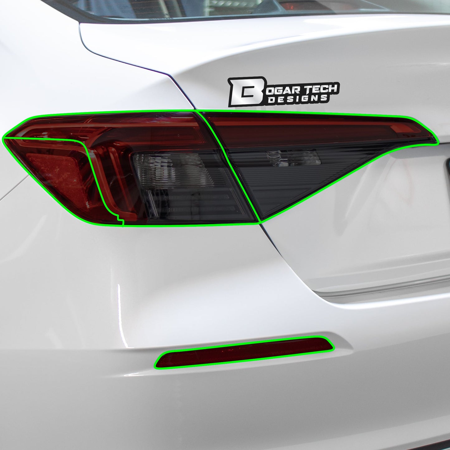 HeadLight Reverse Light Reflector Taillight Smoke Tint Overlay Fits Honda Civic Sedan Hatchback 2022-2025
