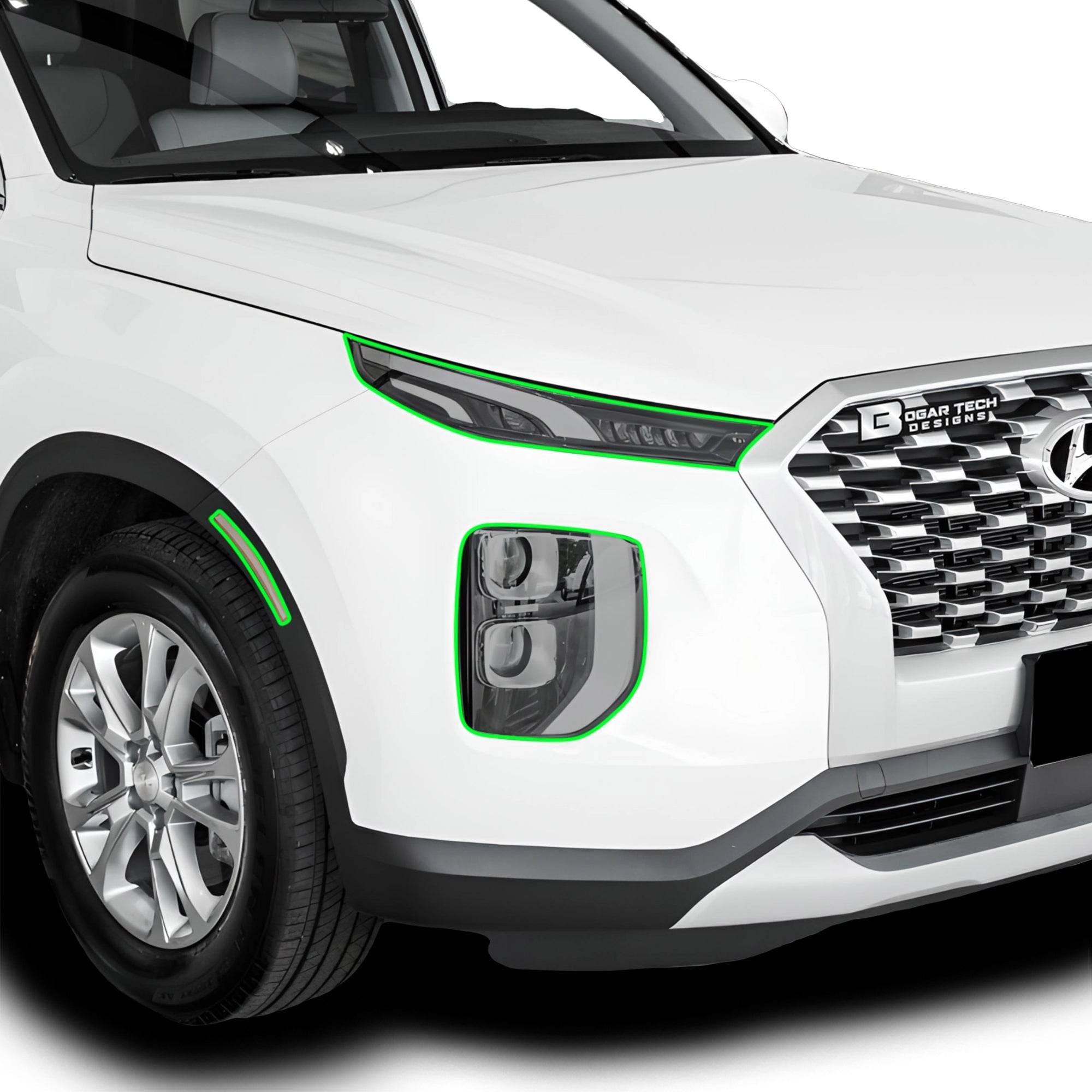 Full Headlight Taillight Precut Smoked PPF Tint Kit Film Overlay Fits Hyundai Palisade 2020-2025