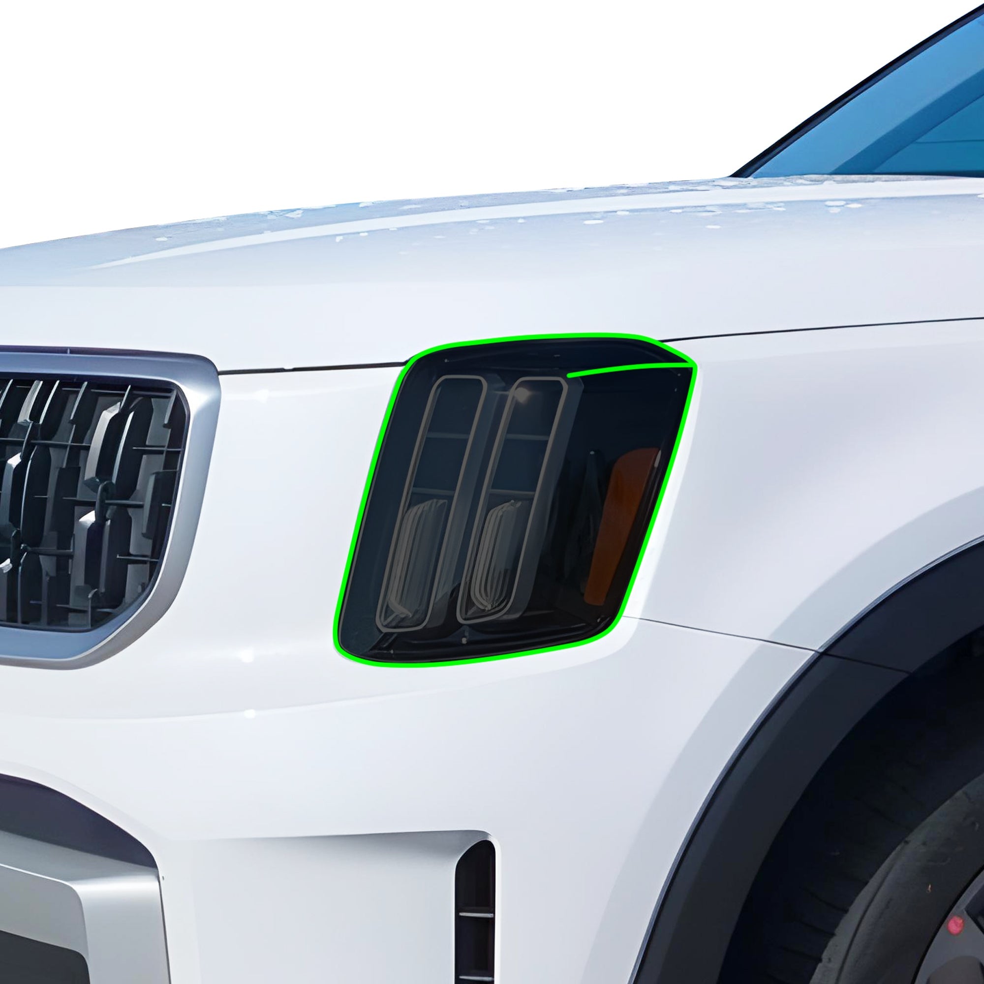 Full Headlight Taillight Precut Smoked PPF Tint Kit Film Overlay Fits Kia Telluride 2020-2025