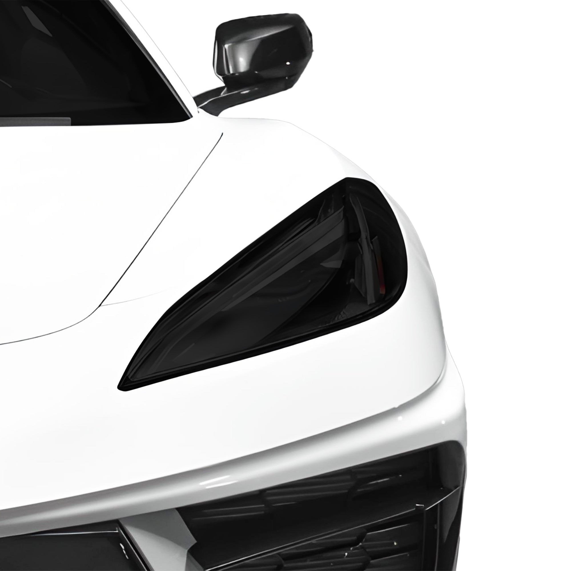 Full Headlight Taillight Precut Smoked PPF Tint Kit Film Overlay Fits Chevy Corvette C8 2020-2025