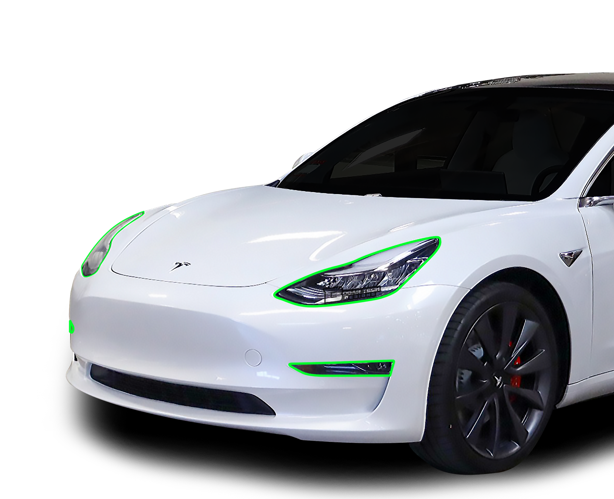 Head Tail Light Markers Reflectors Precut Smoke Tint Overlay Fits Tesla Model 3 2017-2023
