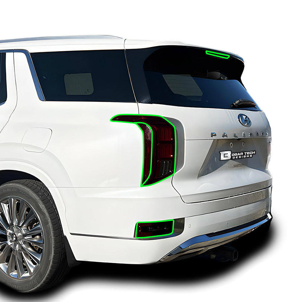 Full Headlight Taillight Precut Smoked PPF Tint Kit Film Overlay Fits Hyundai Palisade 2020-2025