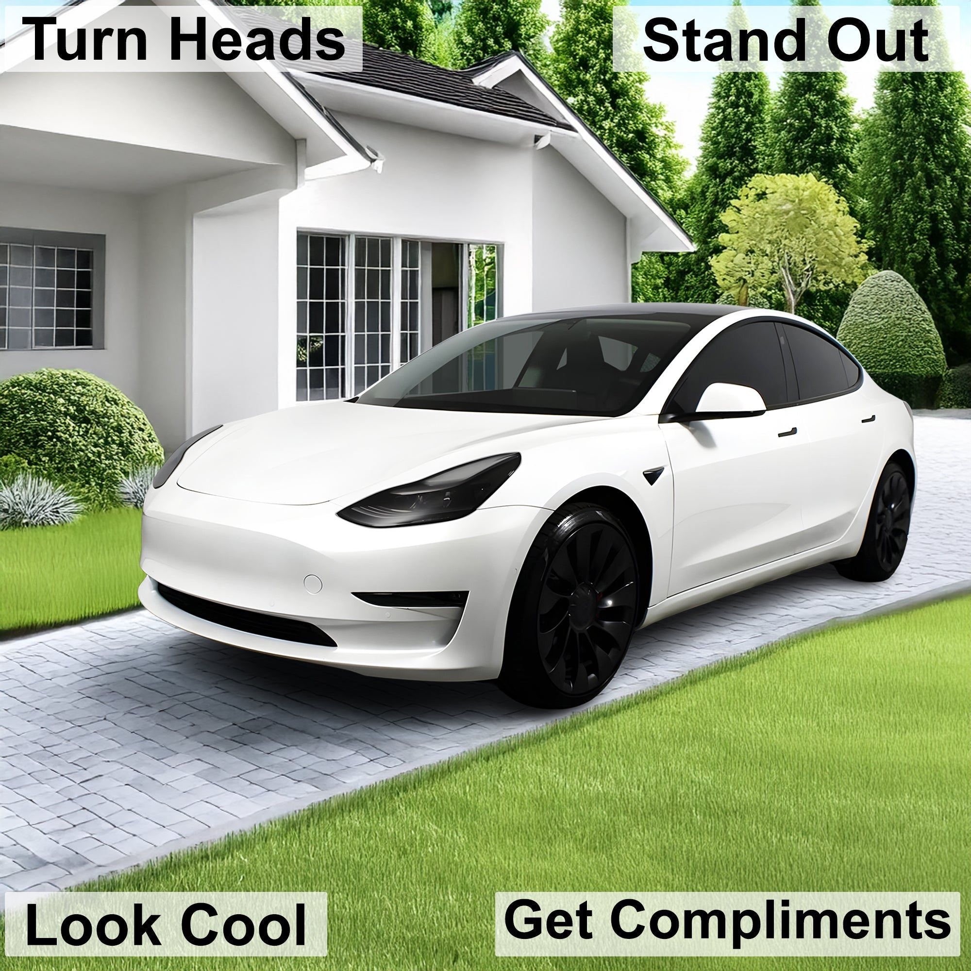 Head Tail Light Markers Reflectors Precut Smoke Tint Overlay Fits Tesla Model 3 2017-2023