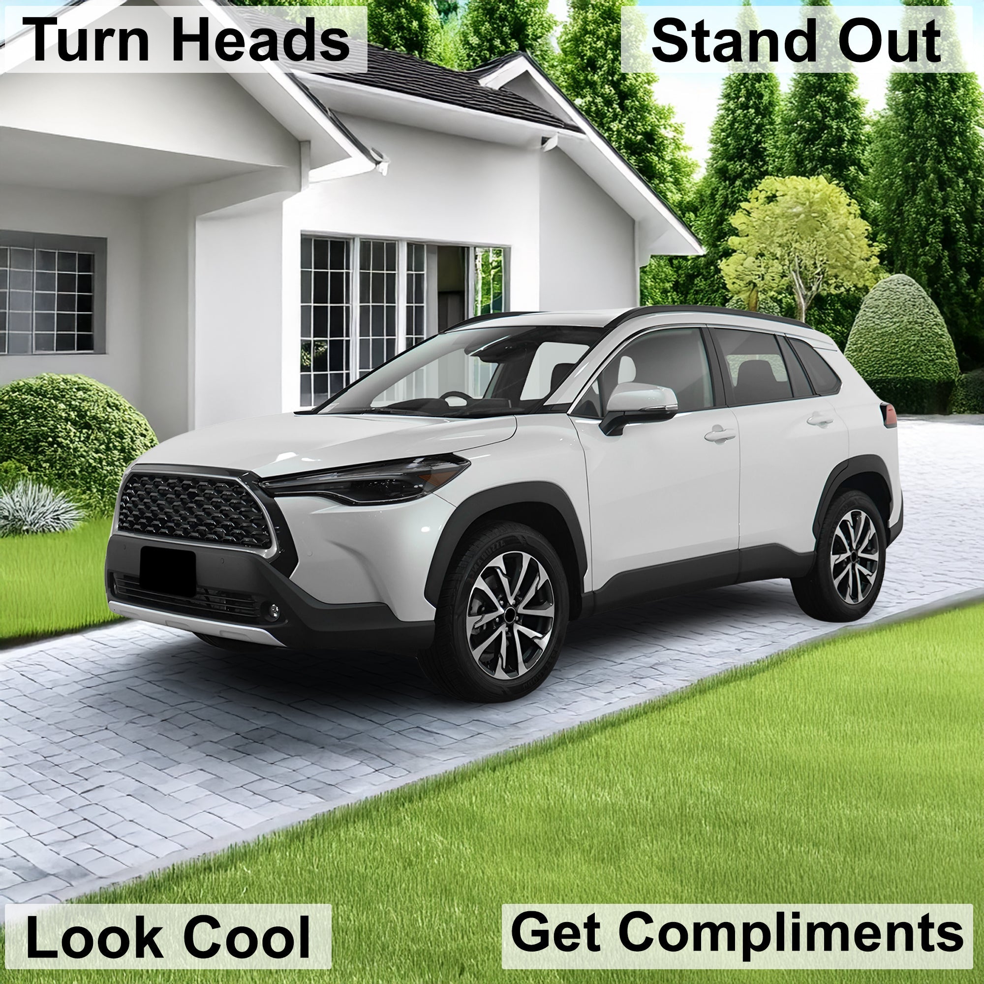 Full Headlight Taillight Precut Smoked PPF Tint Kit Film Overlay Fits Toyota Corolla Cross 2022-2025