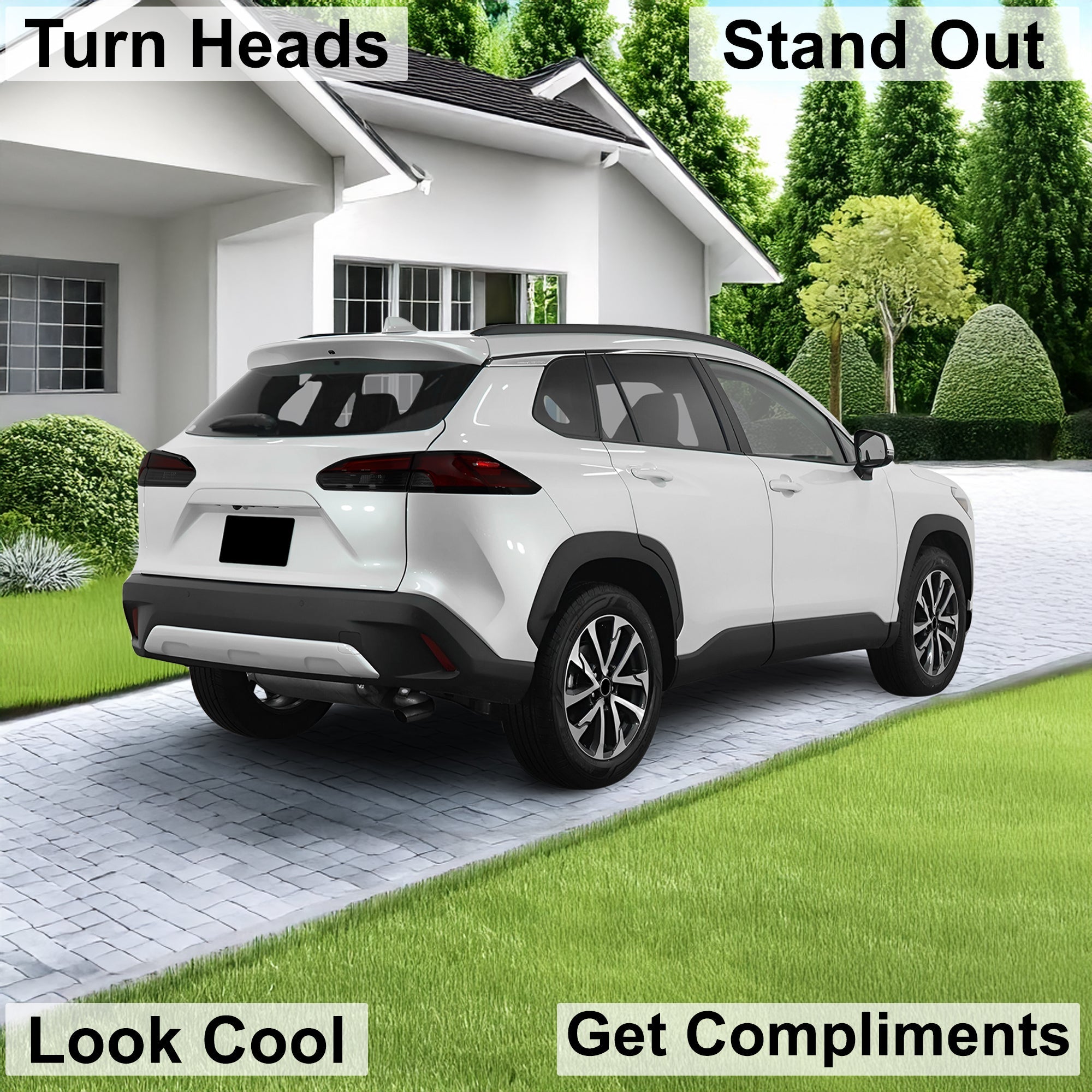 Full Headlight Taillight Precut Smoked PPF Tint Kit Film Overlay Fits Toyota Corolla Cross 2022-2025