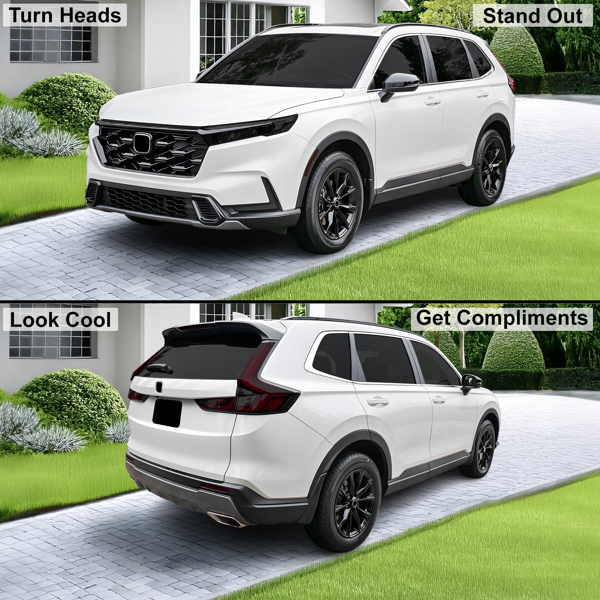 Full Headlight Taillight Precut Smoked PPF Tint Kit Film Overlay Fits Honda CR-V 2023-2025