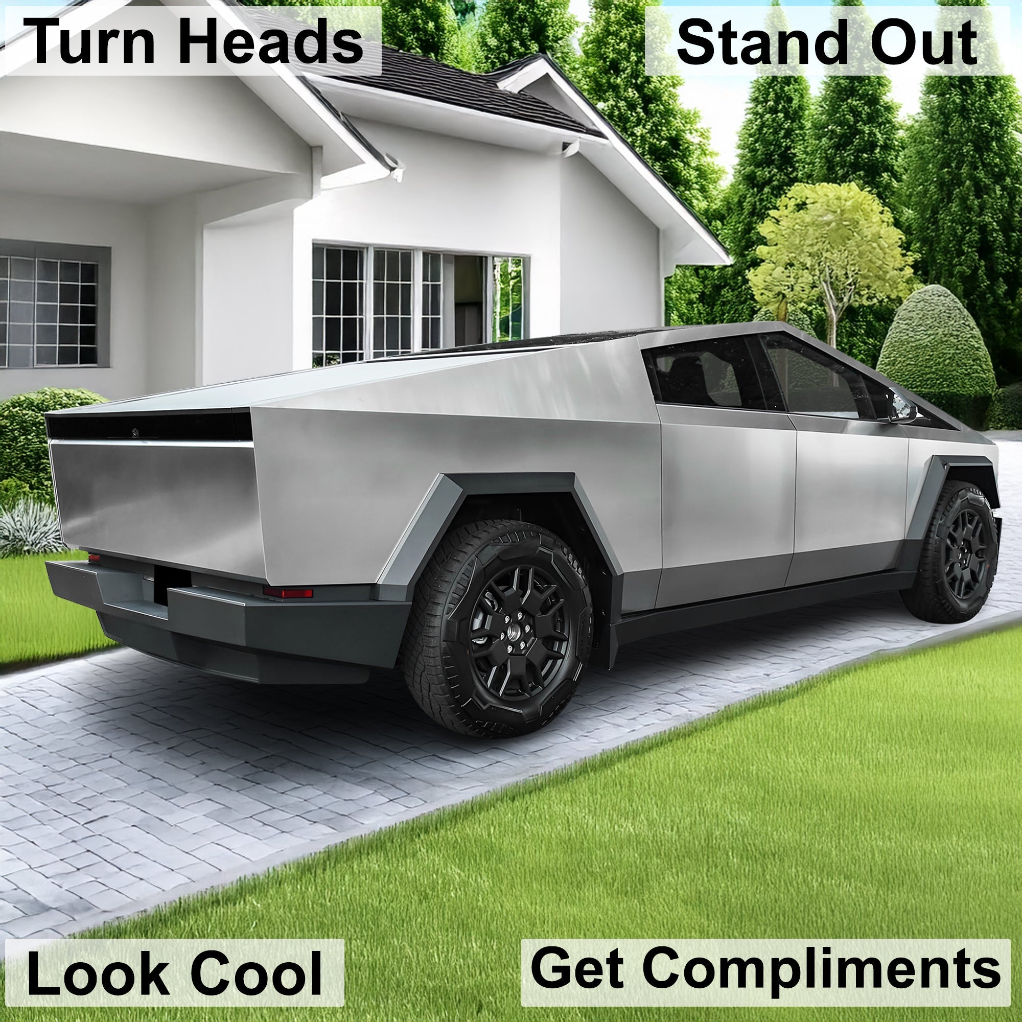 Full Headlight Taillight Precut Smoked PPF Tint Kit Film Overlay Fits Tesla Cybertruck