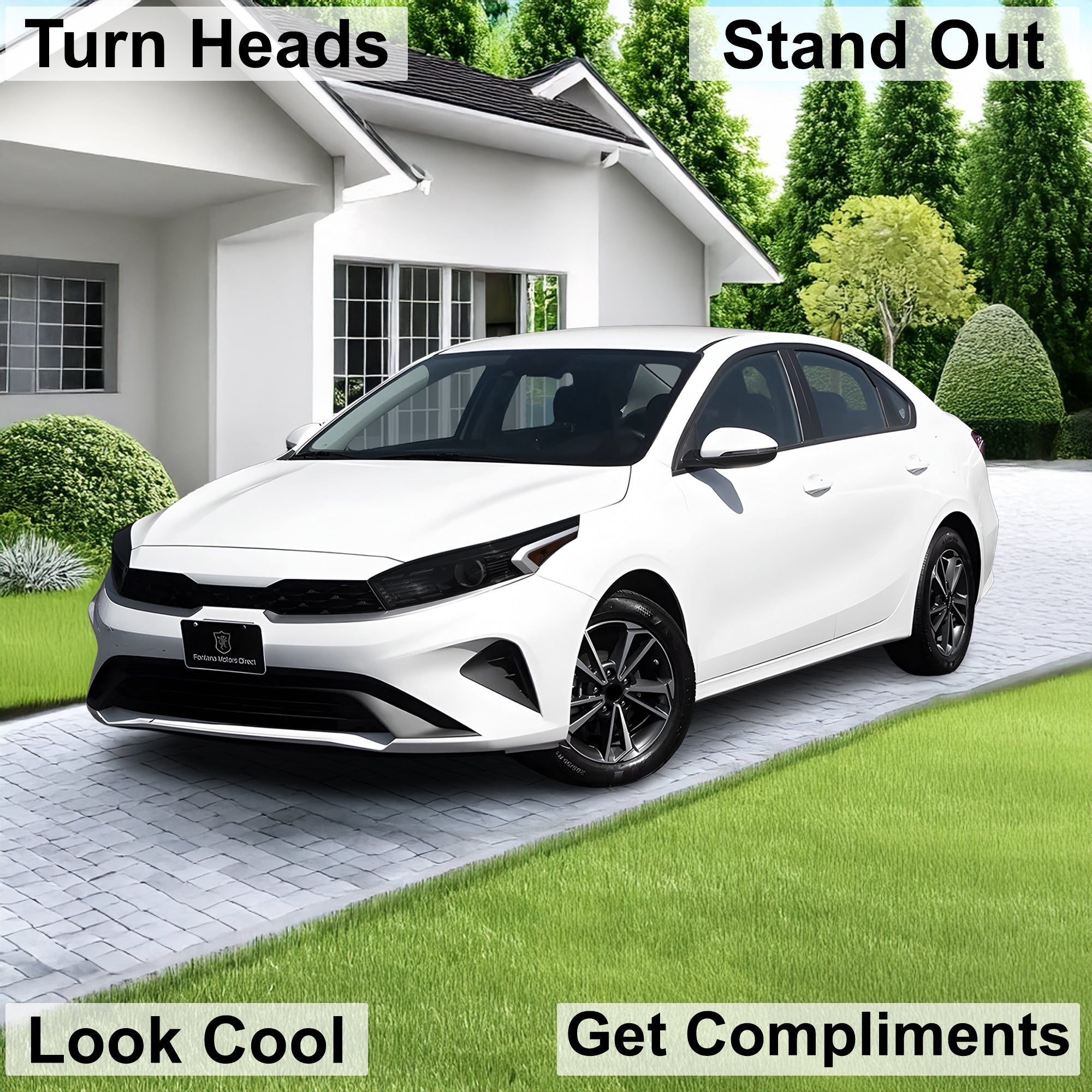 Full Headlight Taillight Precut Smoked PPF Tint Kit Film Overlay Fits Kia Forte 2019-2024