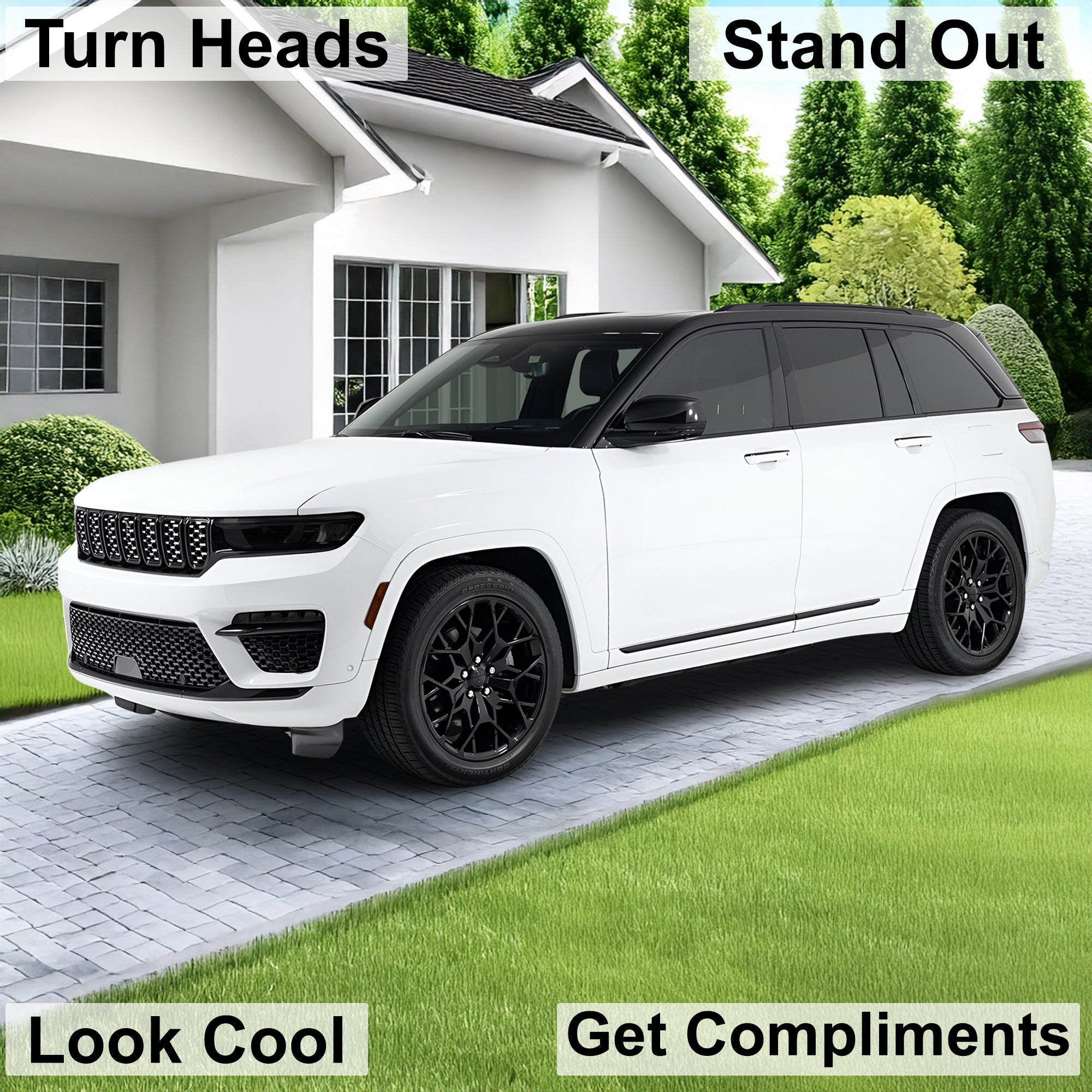 Headlight Taillight Precut Smoked PPF Tint Kit Film Overlay Fits Jeep Grand Cherokee 2022-2025