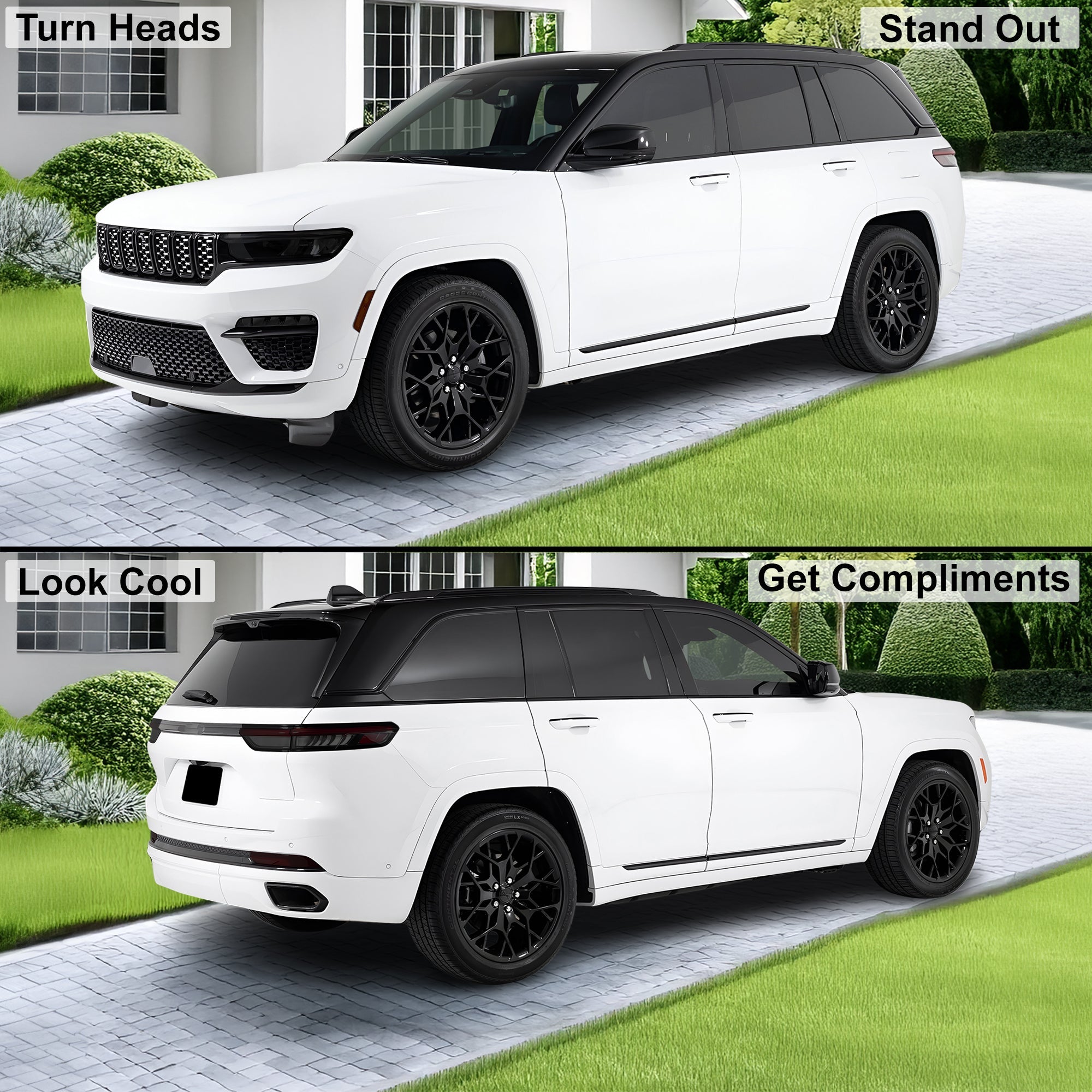 Headlight Taillight Precut Smoked PPF Tint Kit Film Overlay Fits Jeep Grand Cherokee 2022-2025