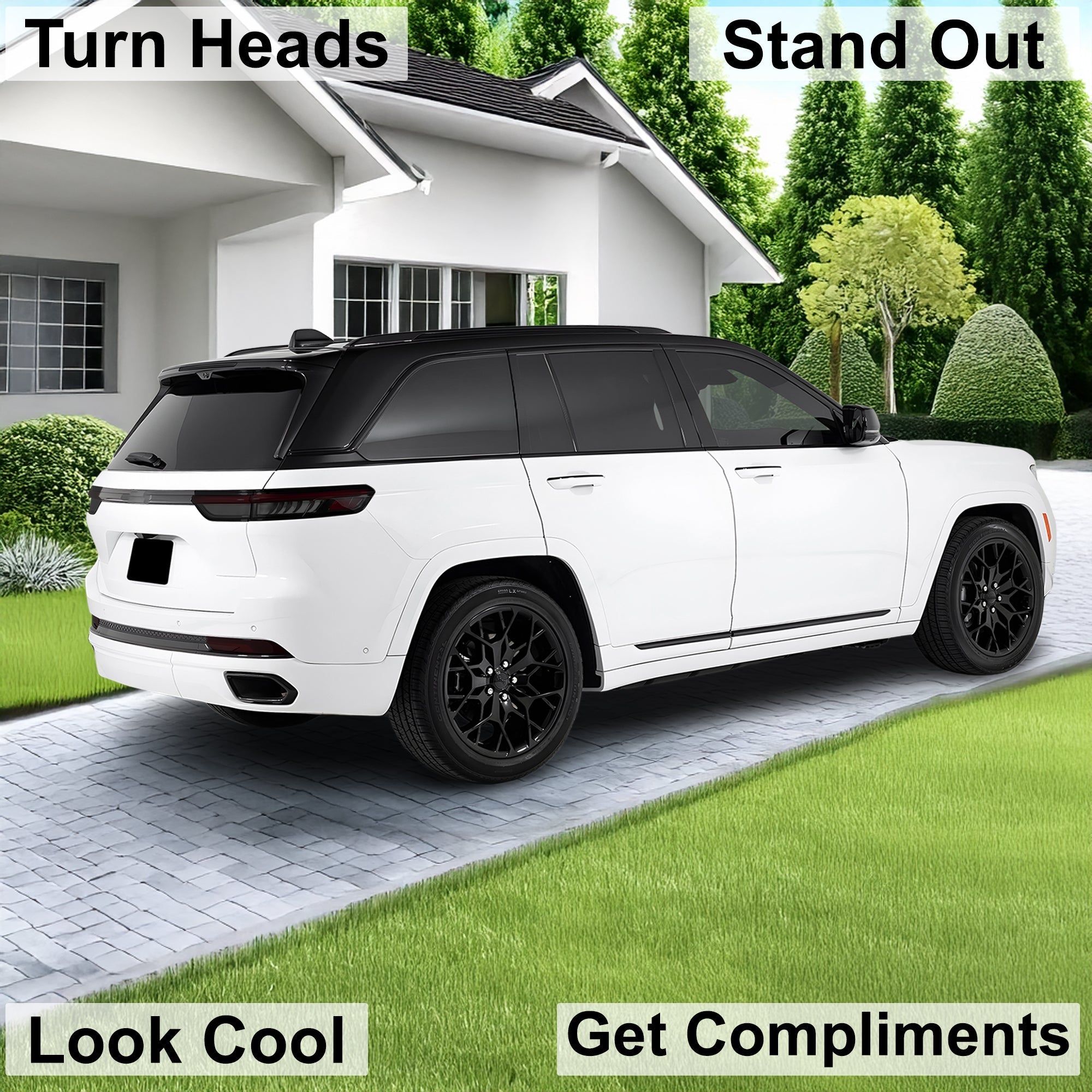 Headlight Taillight Precut Smoked PPF Tint Kit Film Overlay Fits Jeep Grand Cherokee 2022-2025