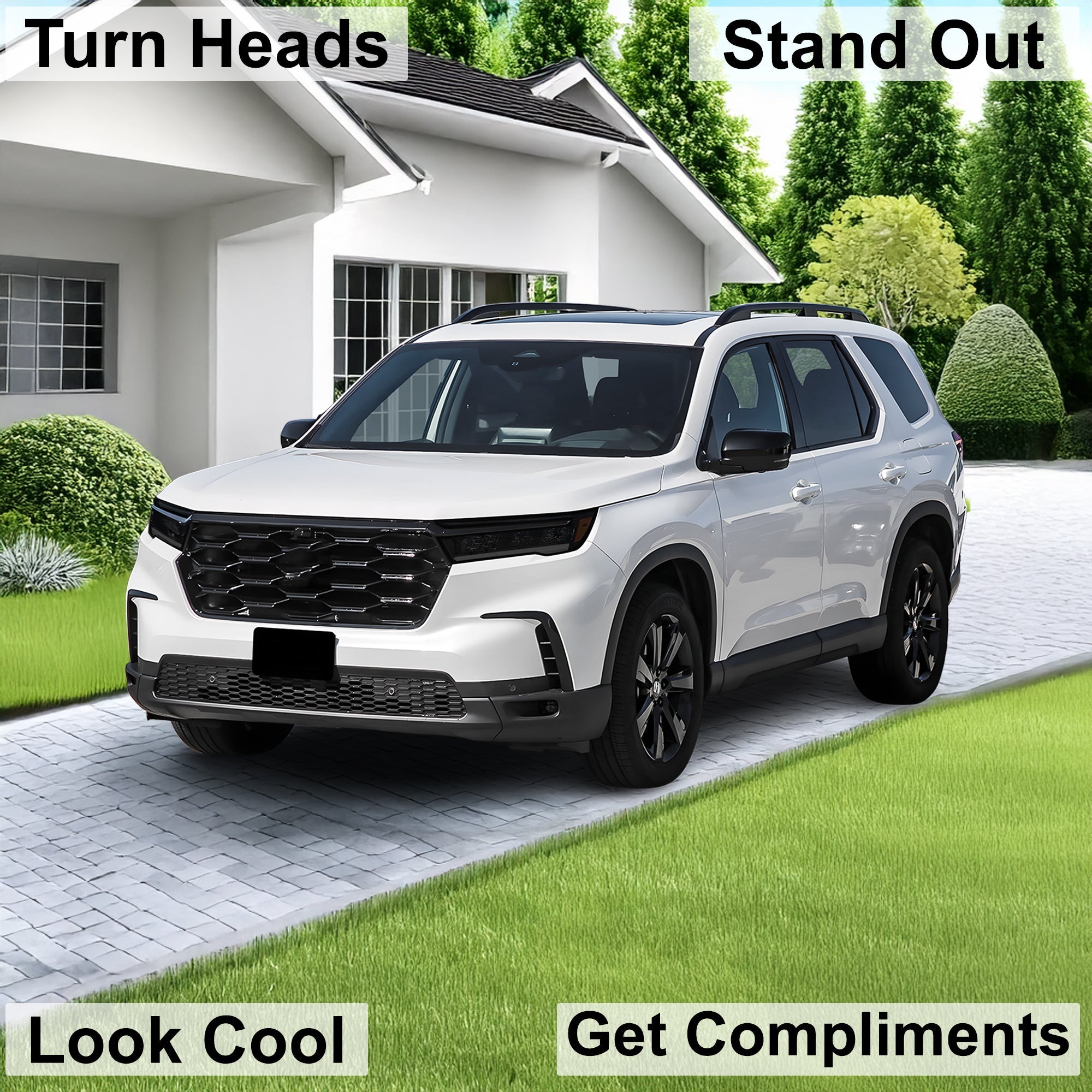Full Headlight Taillight Precut Smoked PPF Tint Kit Film Overlay Fits Honda Pilot 2023-2025