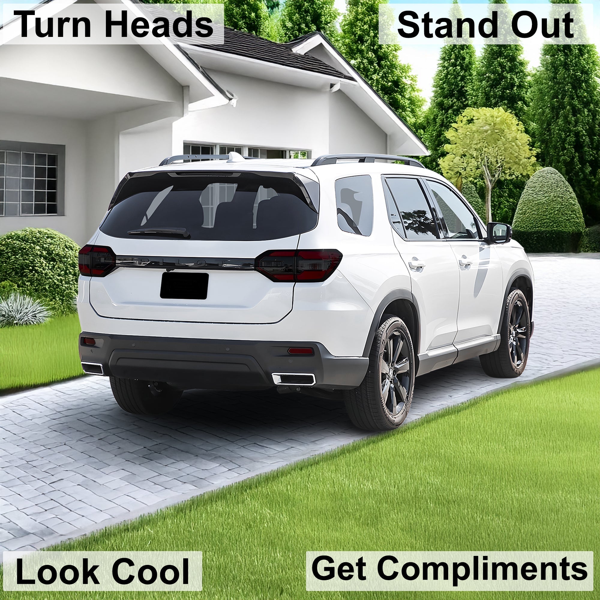 Full Headlight Taillight Precut Smoked PPF Tint Kit Film Overlay Fits Honda Pilot 2023-2025