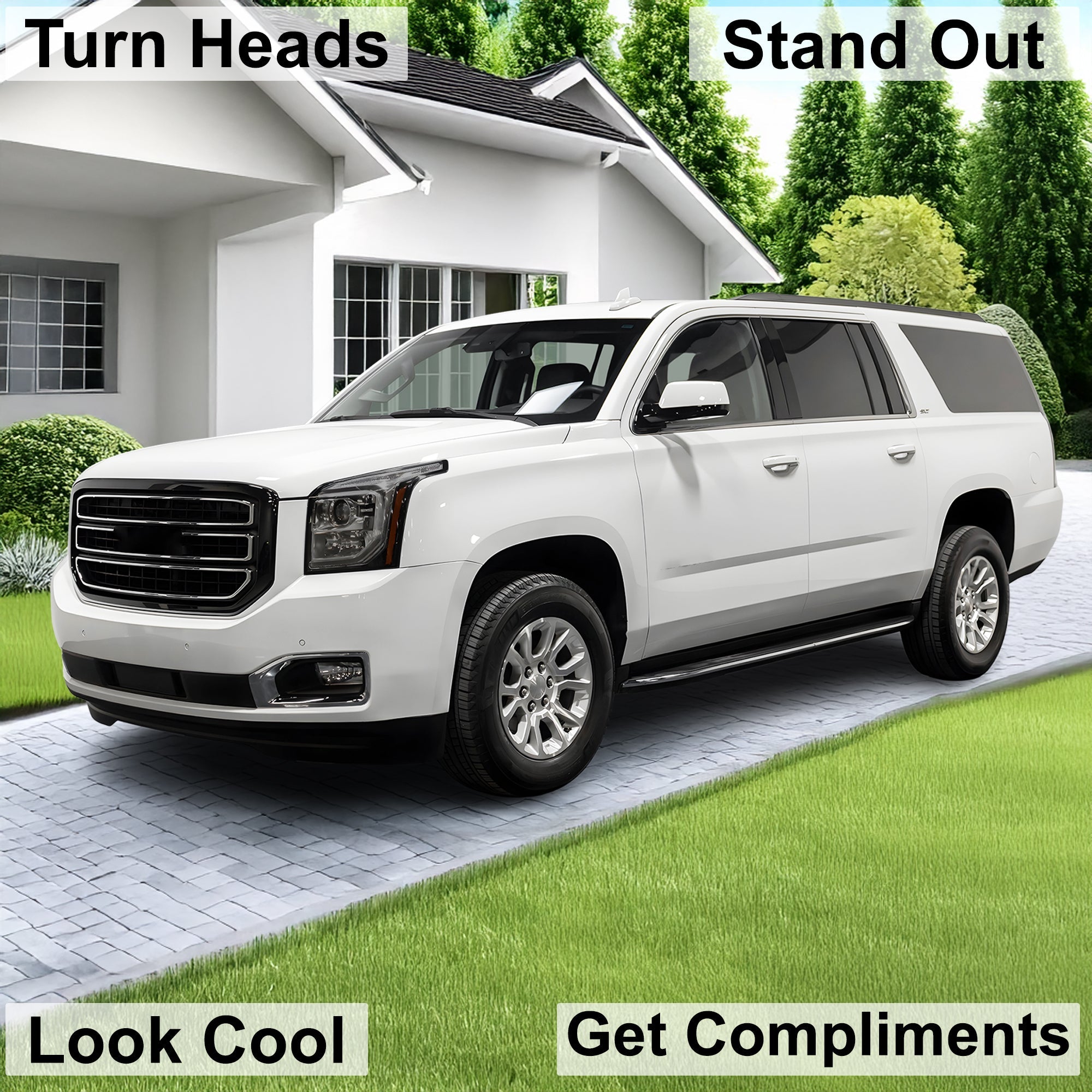 Full Headlight Taillight Precut Smoked PPF Tint Kit Film Overlay Fits GMC Yukon 2015-2020
