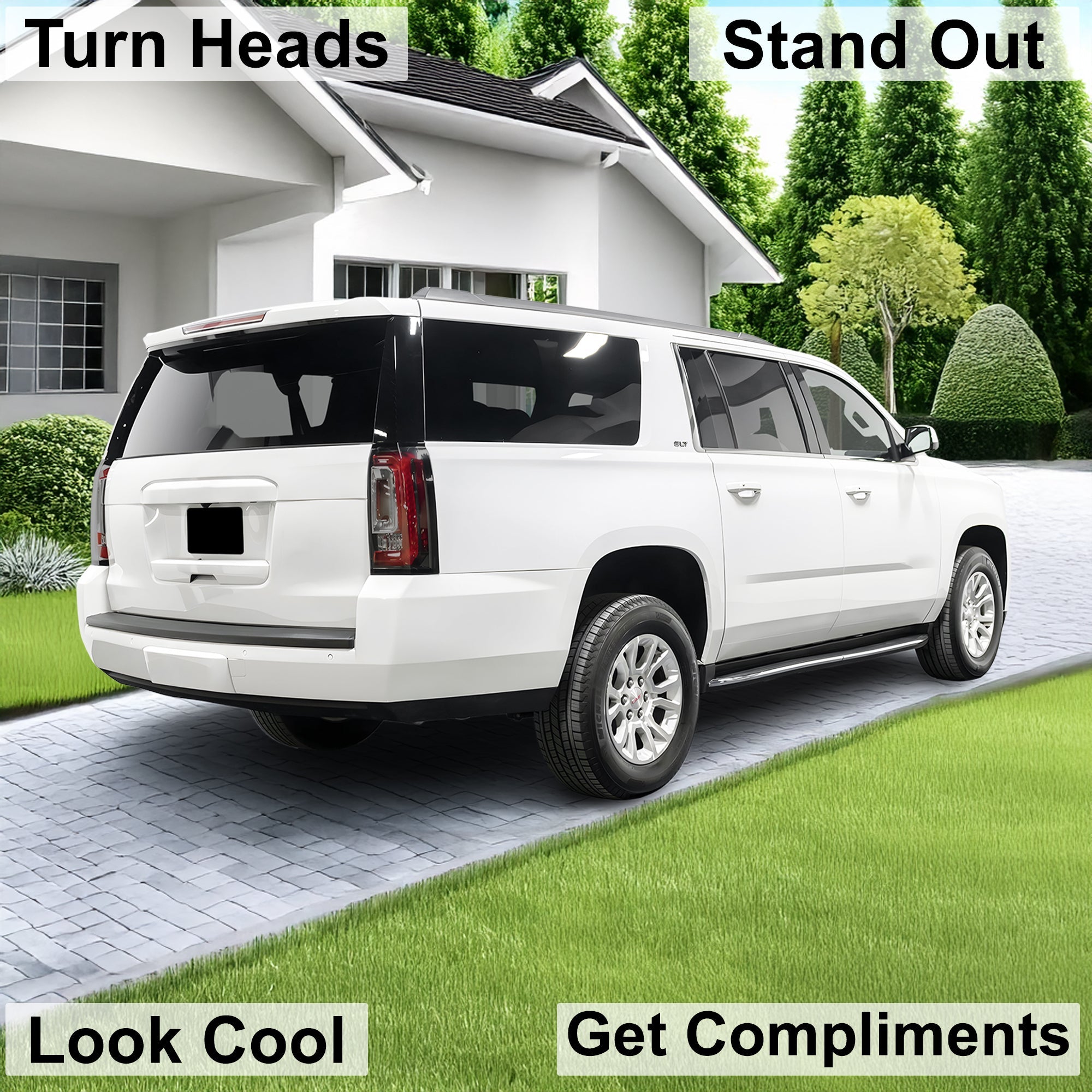 Full Headlight Taillight Precut Smoked PPF Tint Kit Film Overlay Fits GMC Yukon 2015-2020