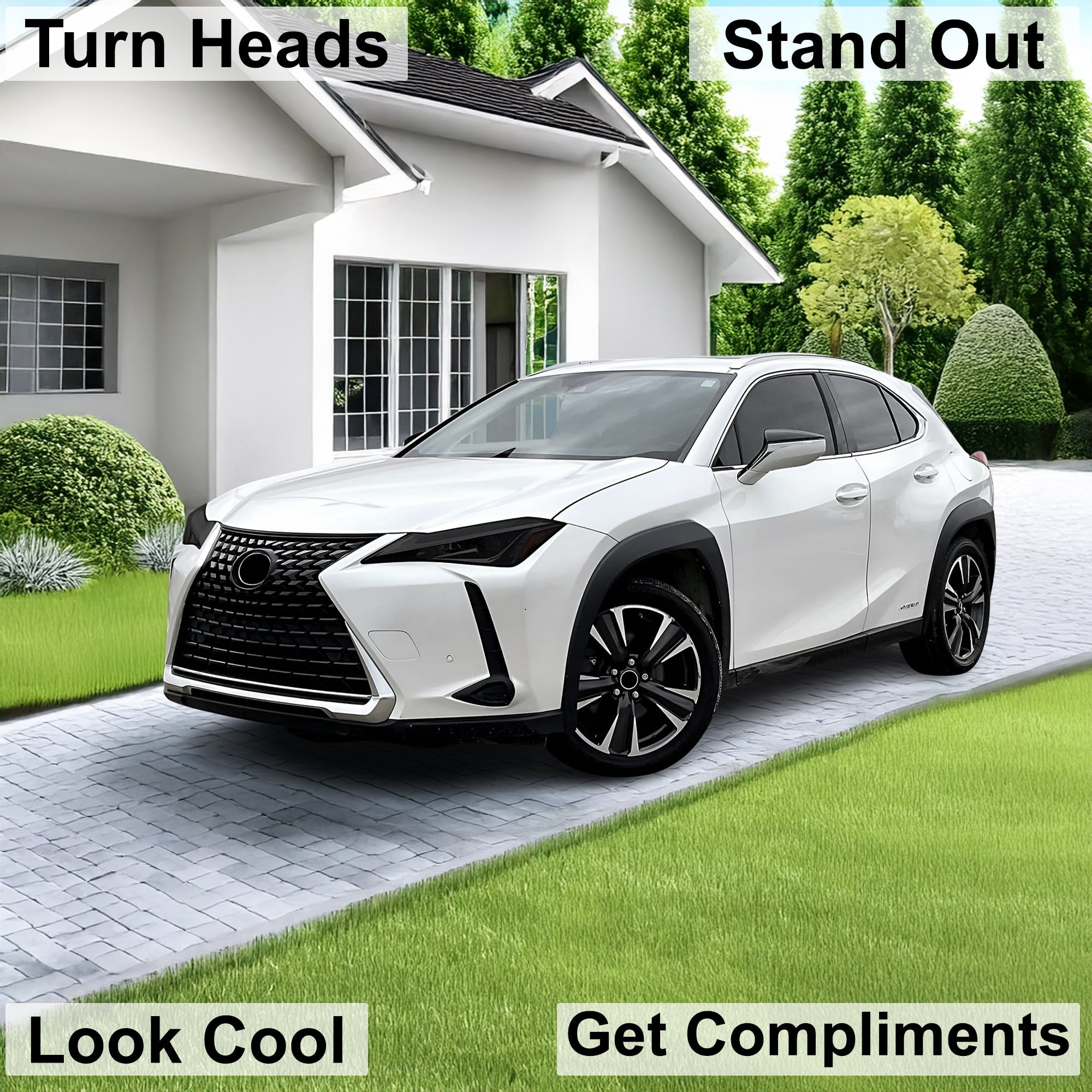 Full Headlight Taillight Precut Smoked PPF Tint Kit Film Overlay Fits Lexus UX 2019-2025
