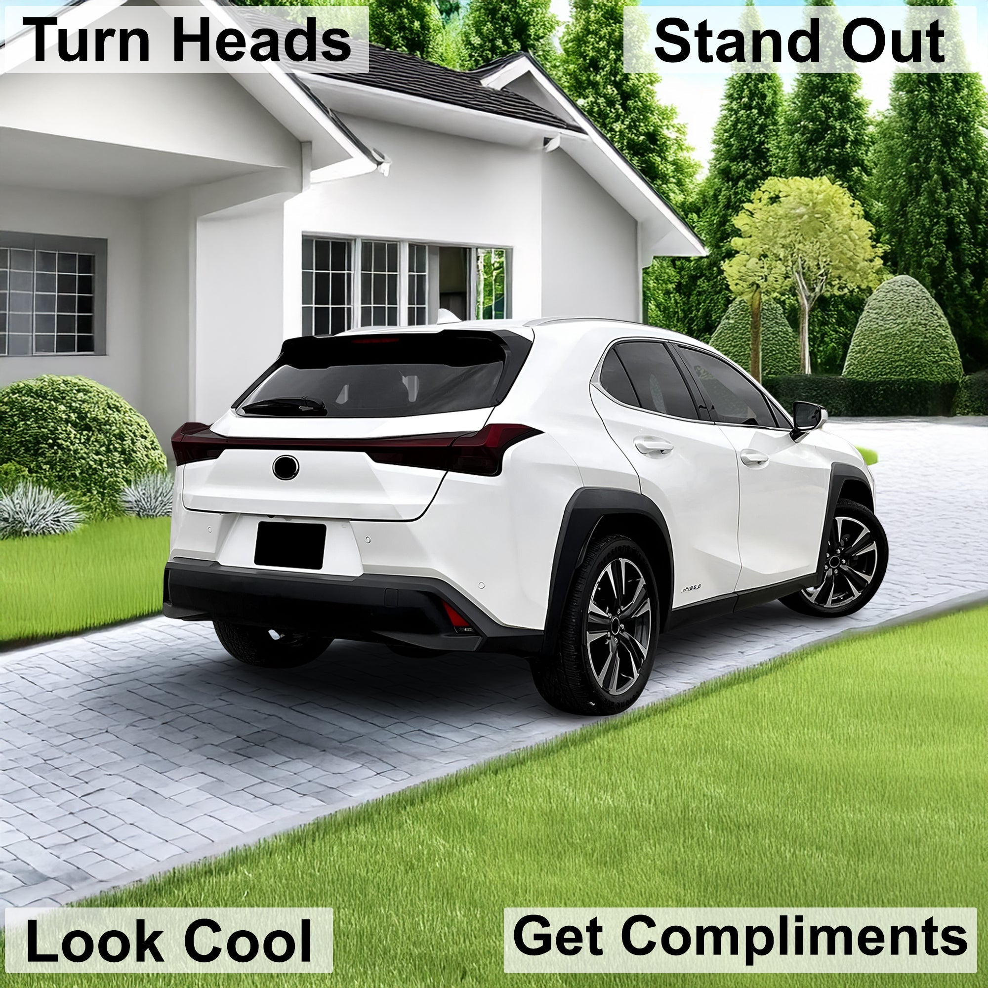 Full Headlight Taillight Precut Smoked PPF Tint Kit Film Overlay Fits Lexus UX 2019-2025