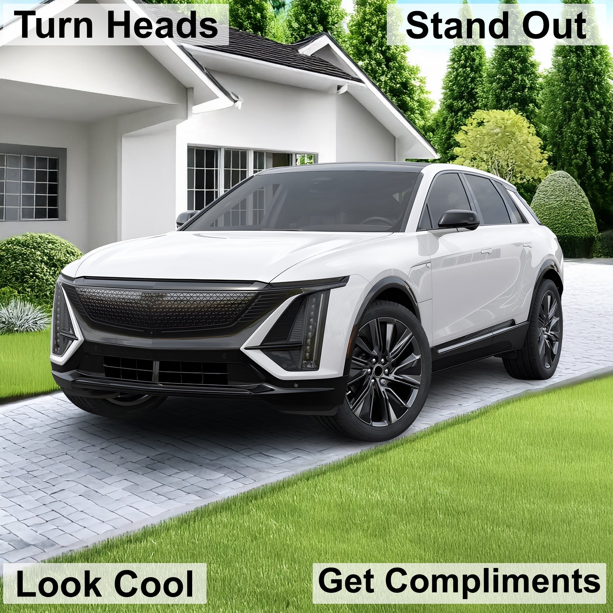 Full Headlight Taillight Precut Smoked PPF Tint Kit Film Overlay Fits Cadillac Lyriq 2023-2025
