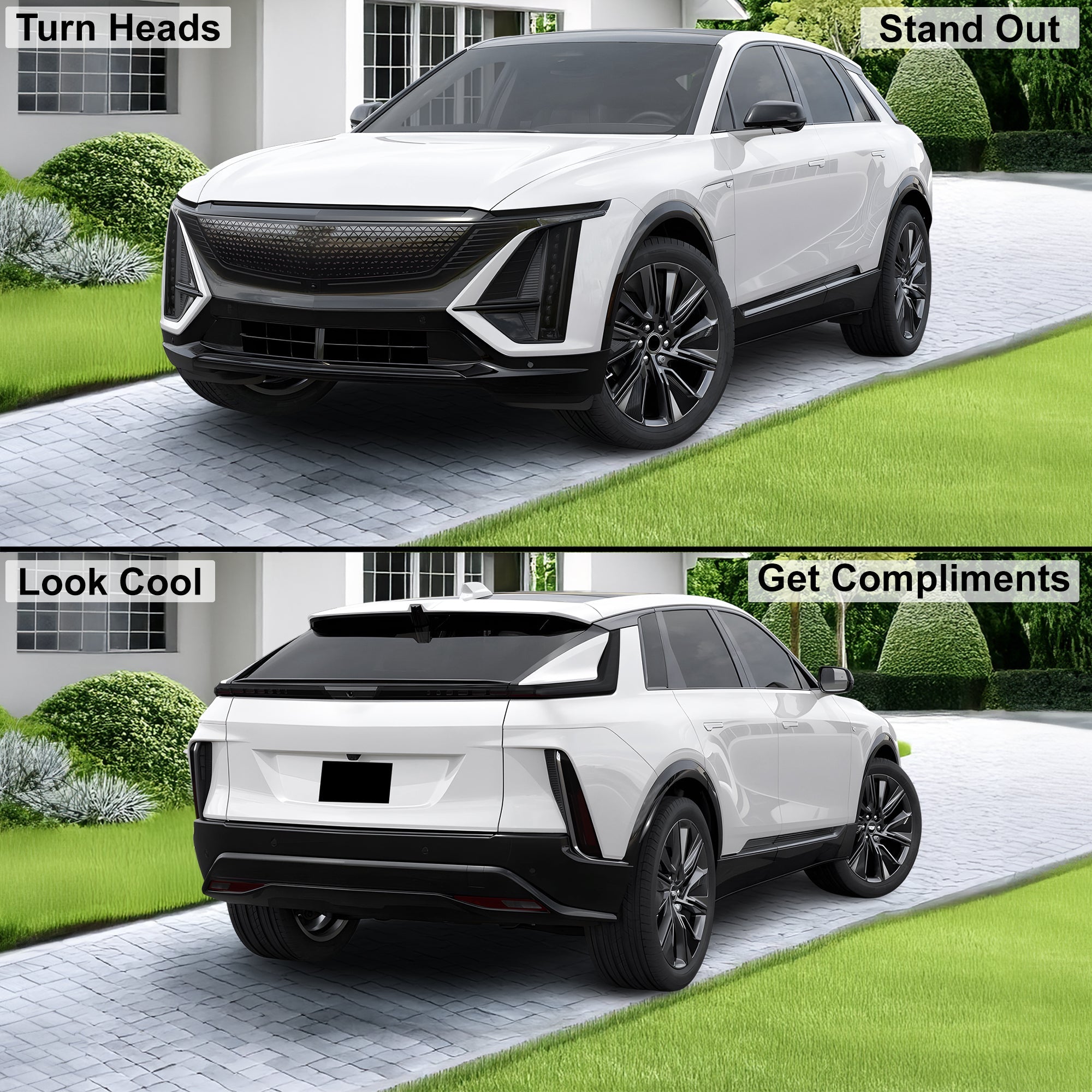Full Headlight Taillight Precut Smoked PPF Tint Kit Film Overlay Fits Cadillac Lyriq 2023-2025