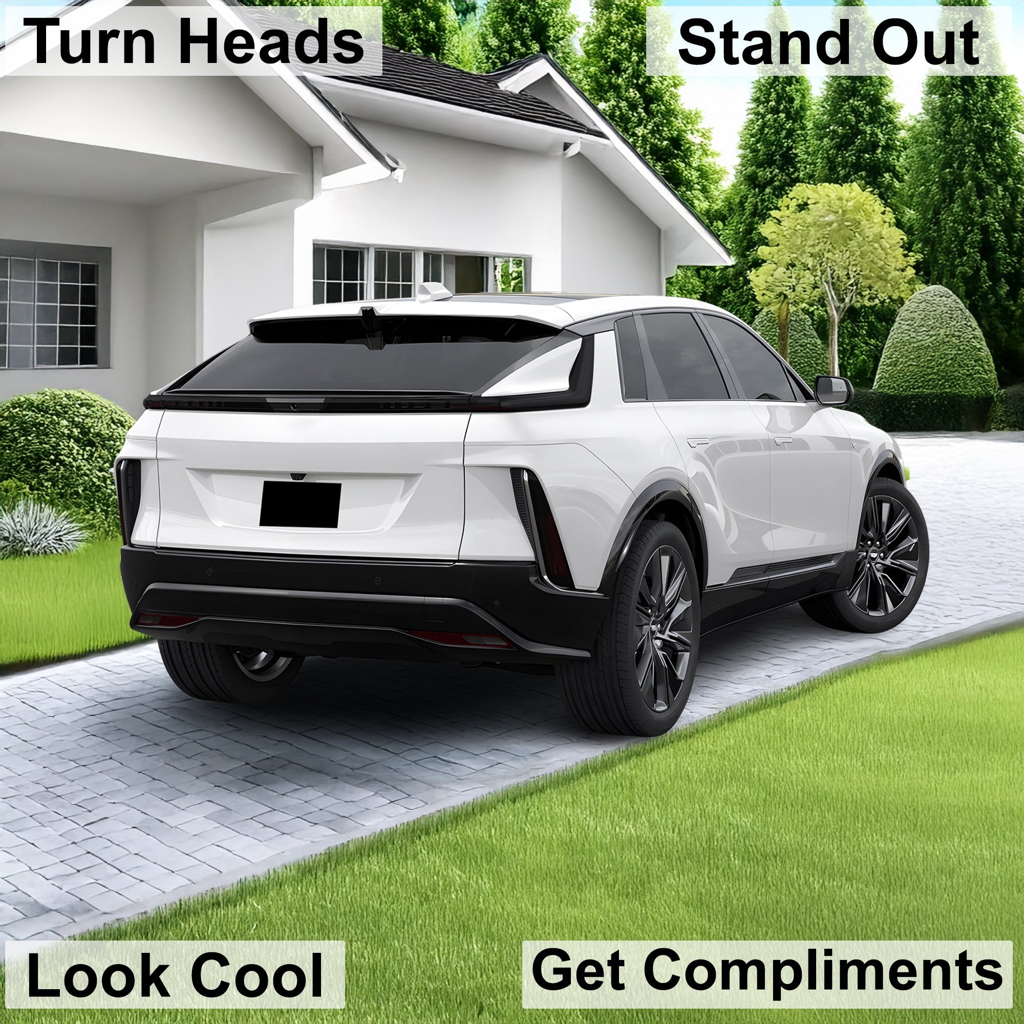 Full Headlight Taillight Precut Smoked PPF Tint Kit Film Overlay Fits Cadillac Lyriq 2023-2025