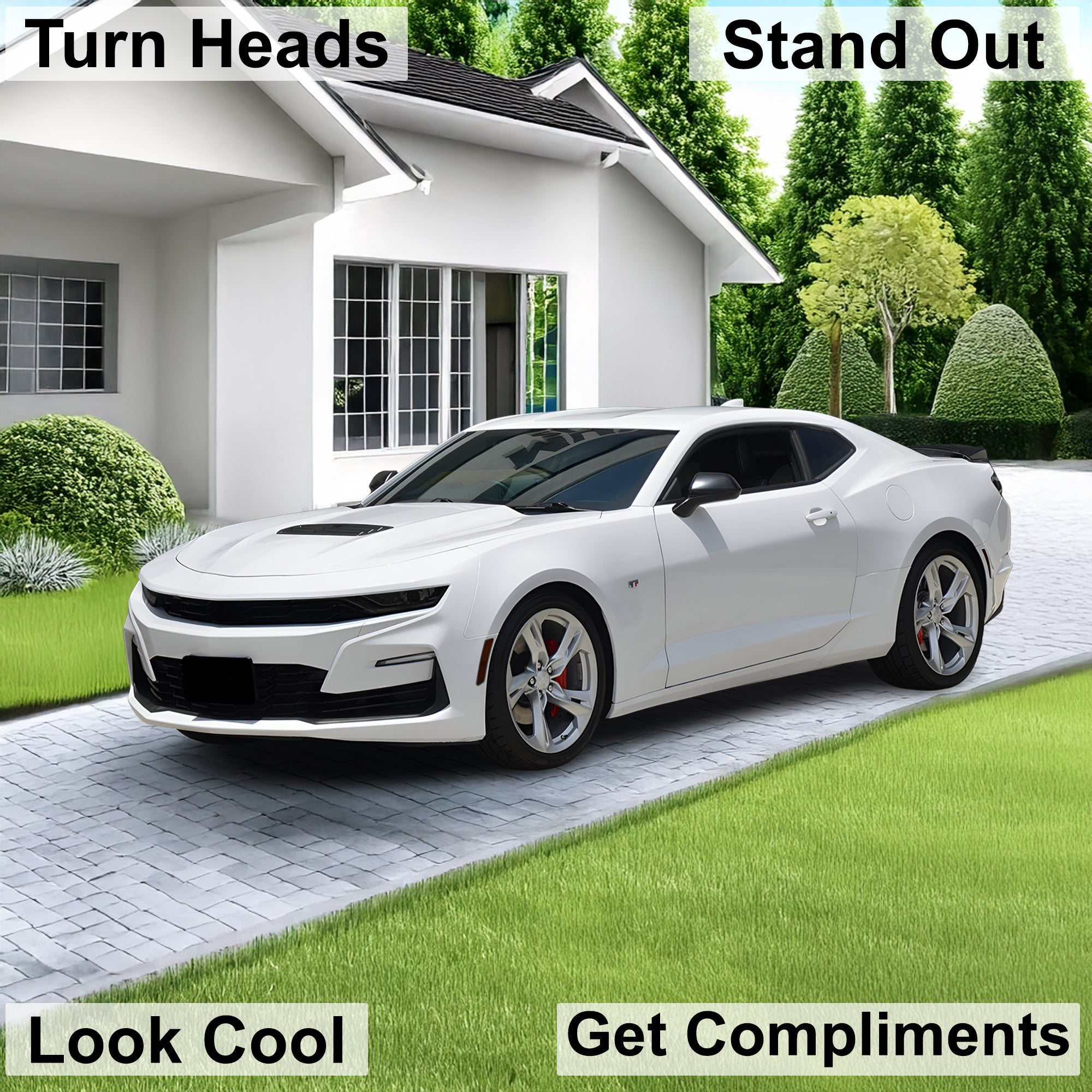 Full Headlight Taillight Precut Smoked PPF Tint Kit Overlay Film Fits Chevrolet Camaro 2019-2024
