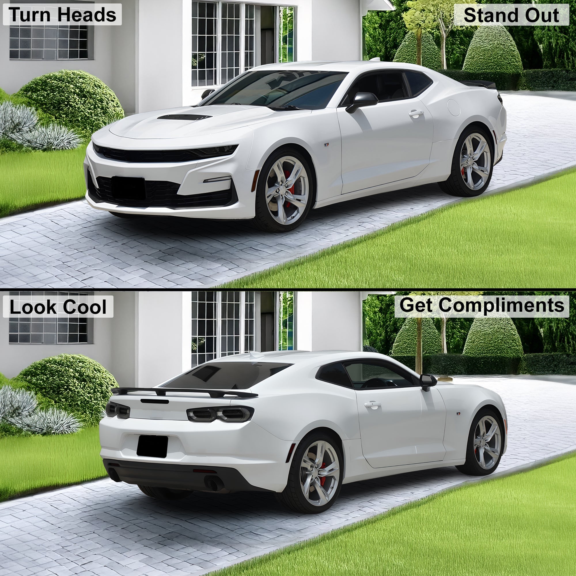 Full Headlight Taillight Precut Smoked PPF Tint Kit Overlay Film Fits Chevrolet Camaro 2019-2024