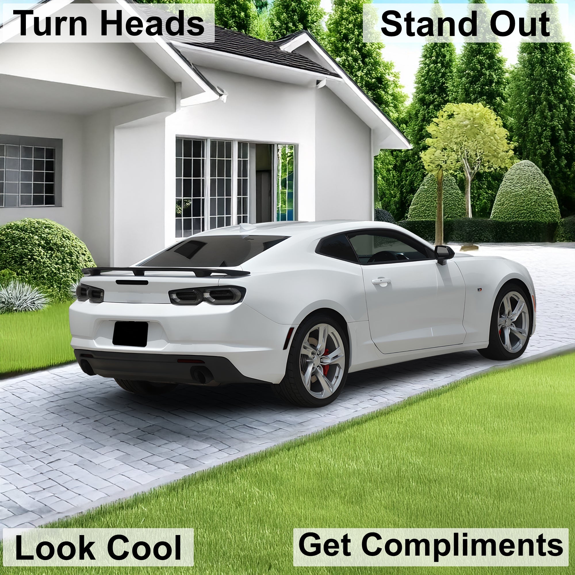 Full Headlight Taillight Precut Smoked PPF Tint Kit Overlay Film Fits Chevrolet Camaro 2019-2024